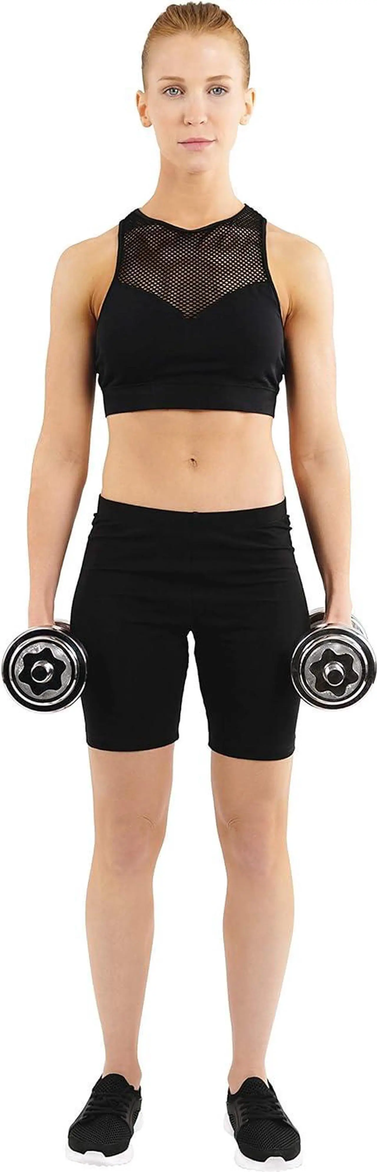 Alt view image 5 of 7 - Sunny Health & Fitness 33lb Chrome Dumbbell Set w/ Carry Case - NO. 014