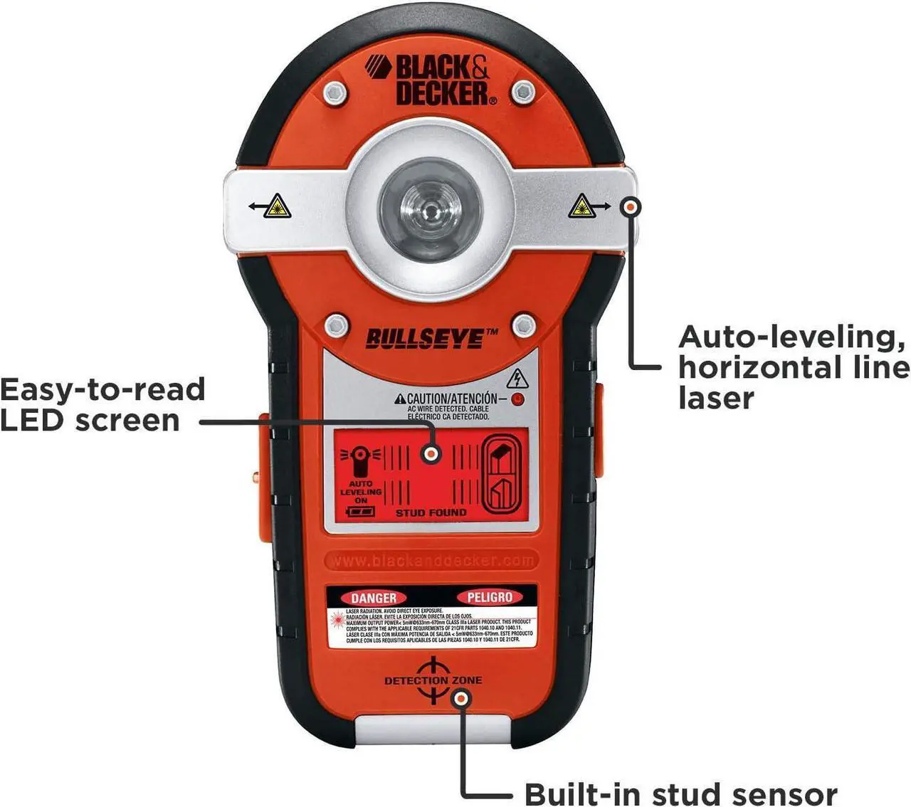 Alt view image 2 of 5 - Line Laser, Auto-leveling with Stud Finder (BDL190S)