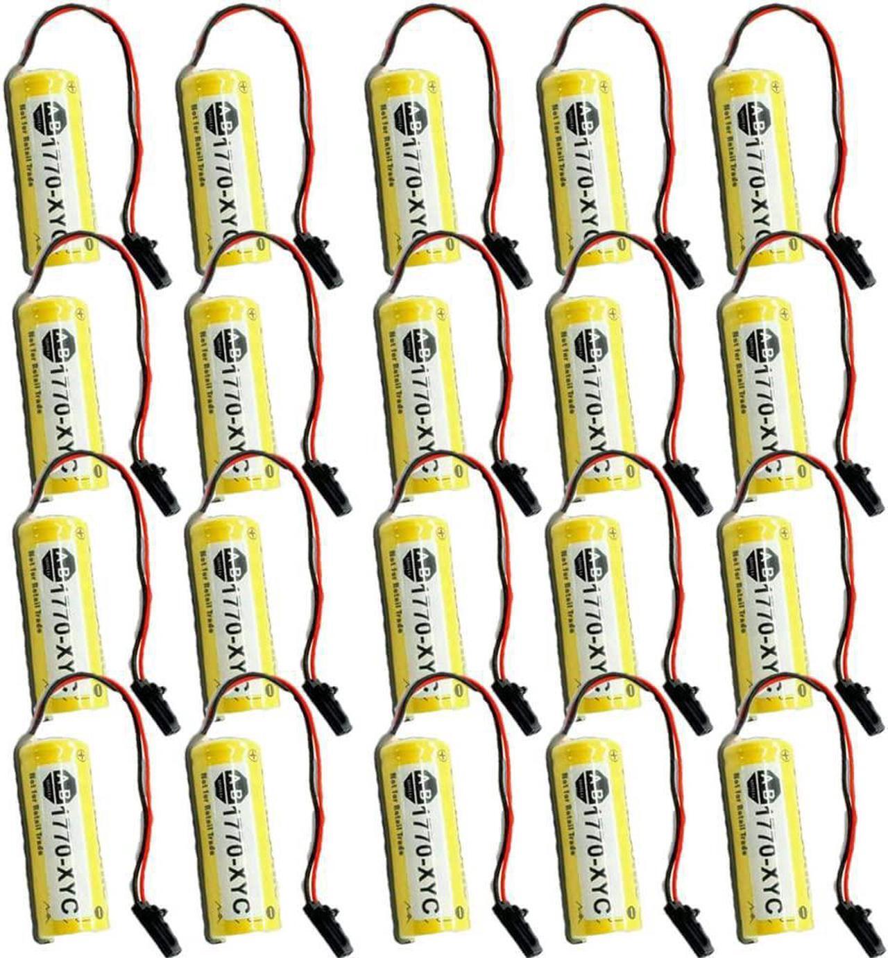 Main image of (20-Pack) 1770-XYC 3V 1800mAh Non-Rechargeable Battery for PLC 1770-XYC/A 1770-XYB Cell with Plug