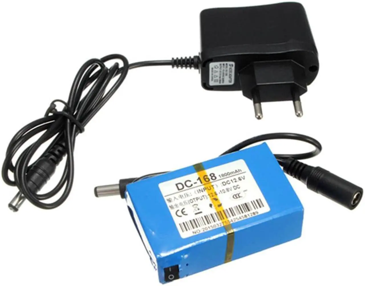 Main image of DC-168 1800mAh Super Polymer Rechargeable Lithium Battery Pack 2A for Aviation Models DVDs CCTV MP3 Players Power Bank with Charger