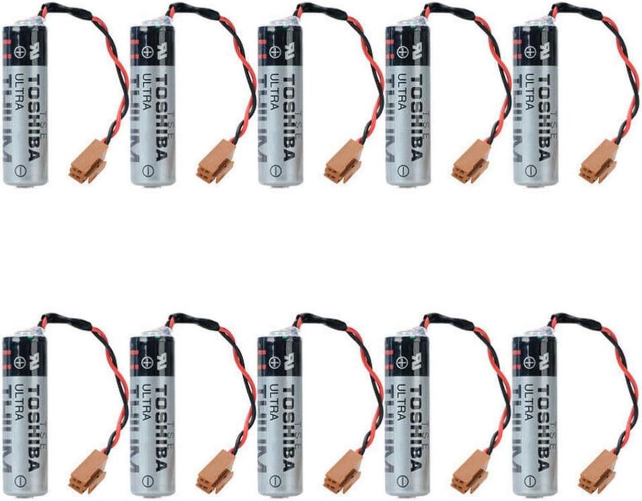 (10-Pack) 3.6V ER6V ER6VC119A ER6VC119B 2400mah Non-Rechargeable Lithium Battery Compatible with PLC Battery