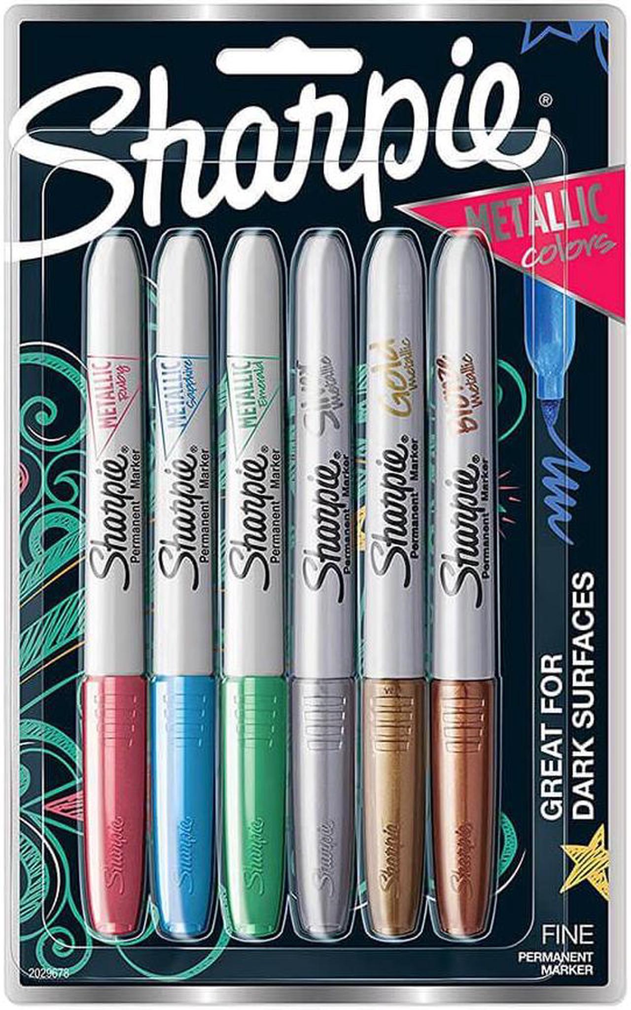 Alt view image 18 of 20 - Sharpie Metallic Markers Fine 6/ST Assorted 2029678