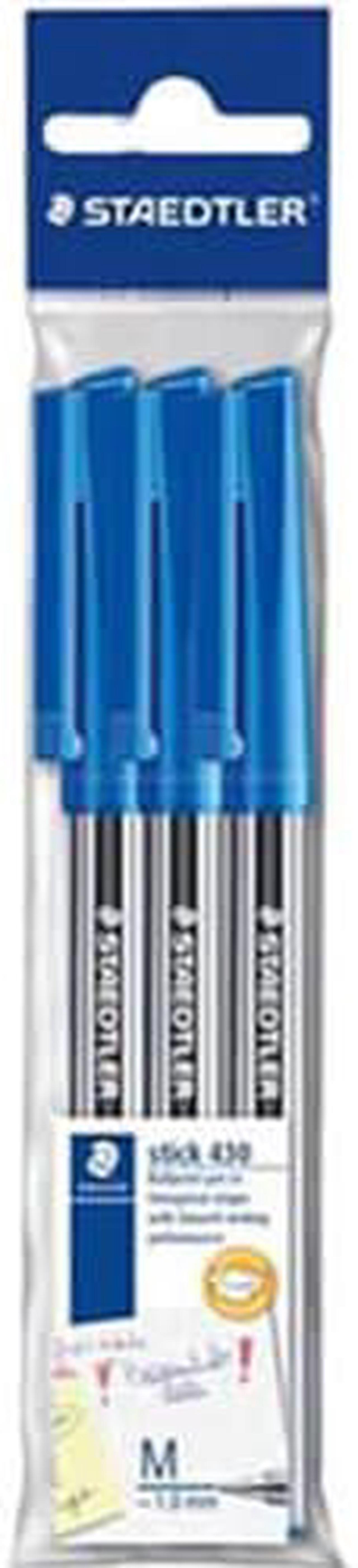 Staedtler Stick Ballpoint Pen 3pk - Medium Blue