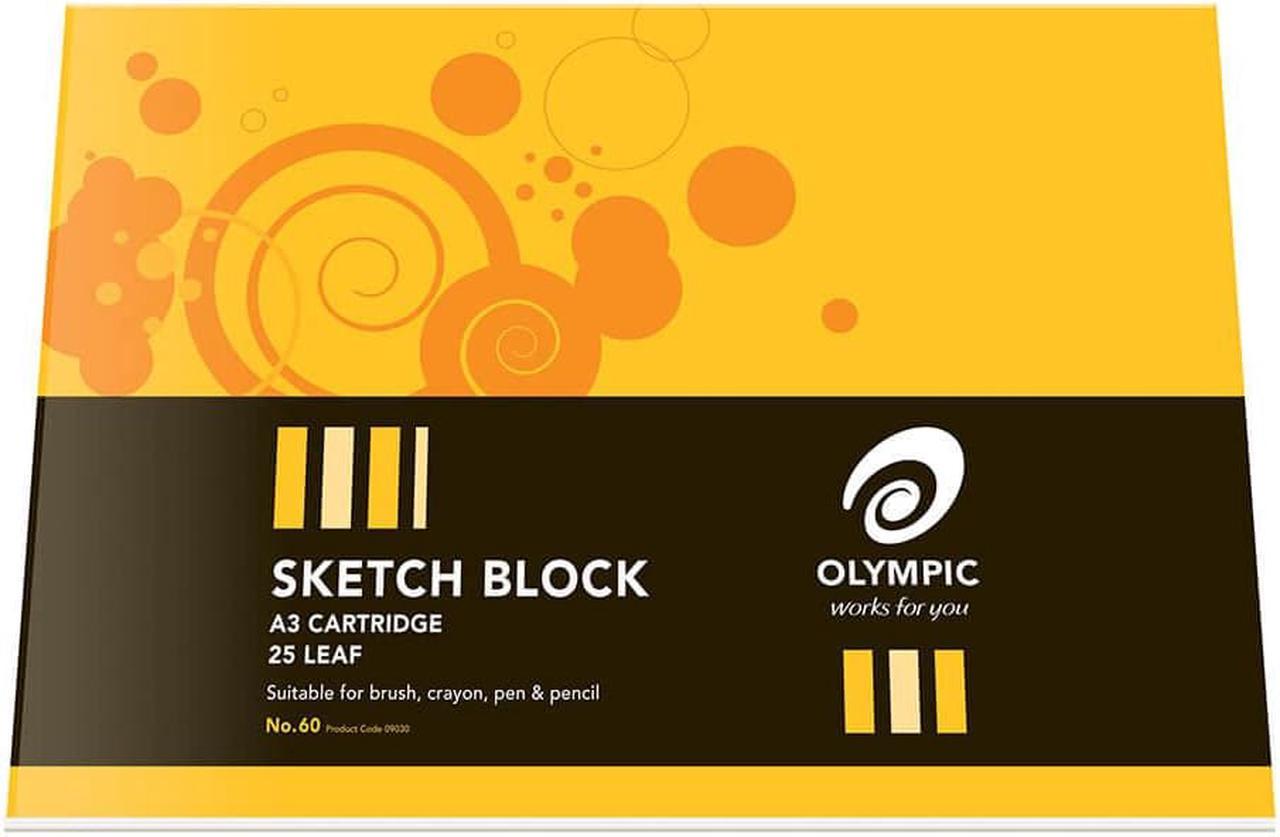 Olympic Sketch Block Cartridge 25 Leaves (A3)