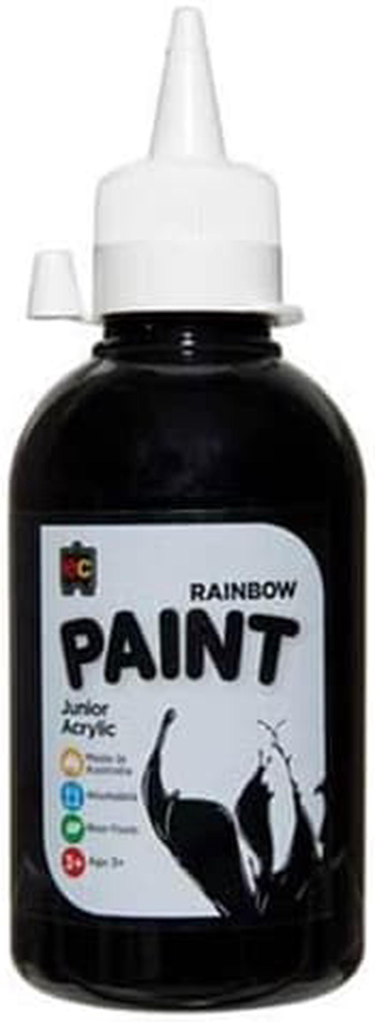 EC Junior Acrylic Rainbow Paint 250mL - Black