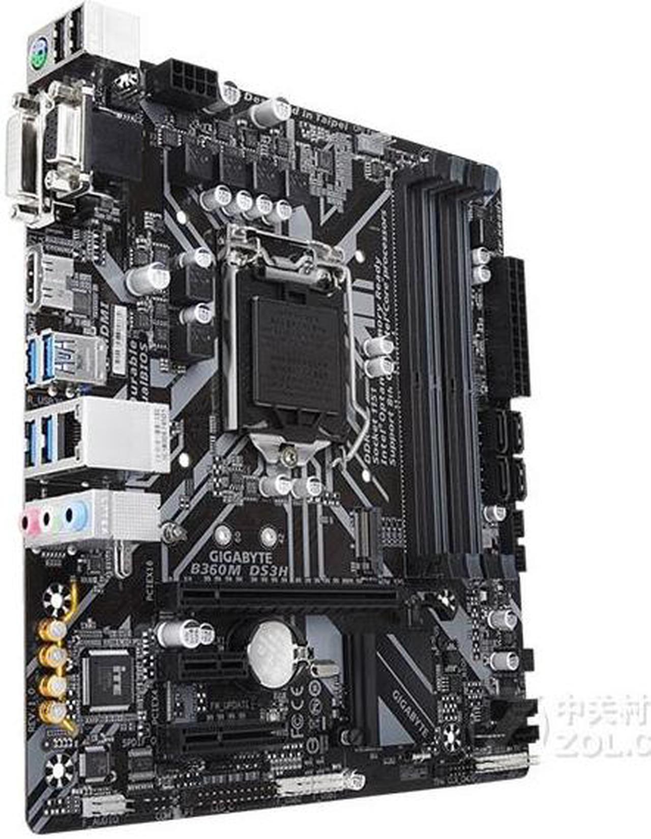 Alt view image 3 of 4 - GIGABYTE B360M DS3H LGA 1151 Intel B360 DDR4 64GB Micro ATX