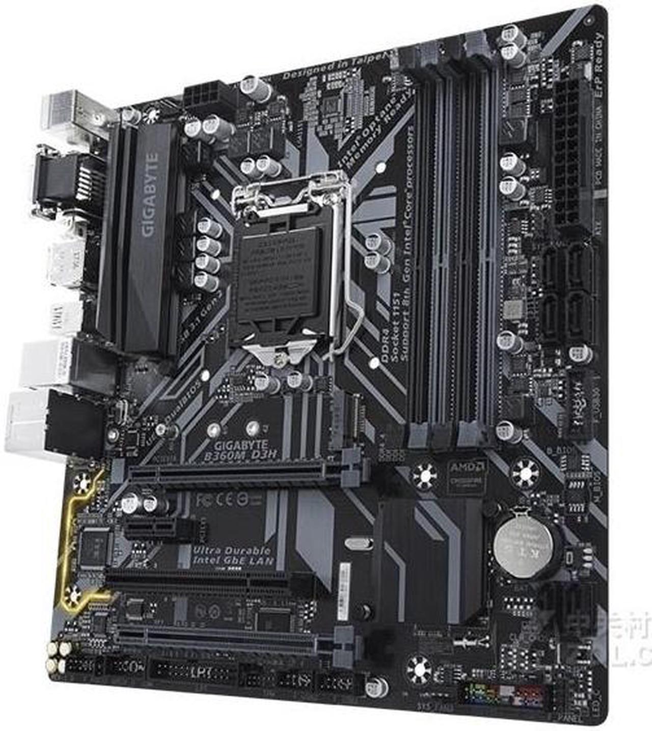 Alt view image 2 of 4 - GIGABYTE B360M D3H LGA 1151 Intel B360 DDR4 64GB Micro ATX