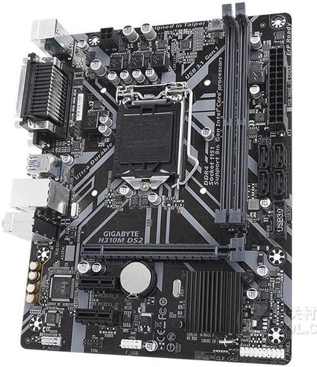 Alt view image 3 of 4 - GIGABYTE H310M DS2 LGA 1151 Intel H310 DDR4 32GB Micro ATX