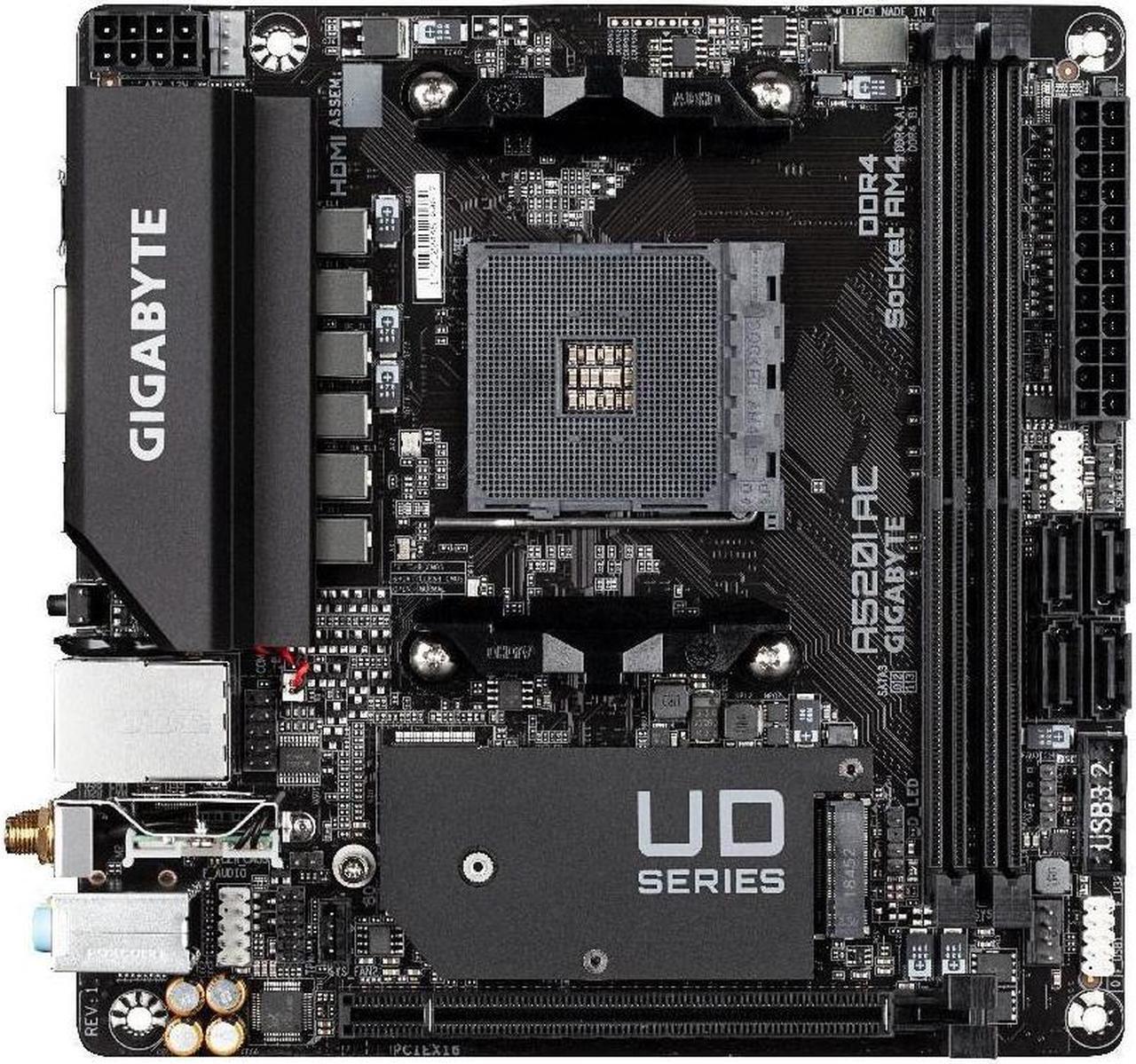 Main image of GIGABYTE A520I AC Socket AM4 AMD A520 DDR4 32GB Mini-ITX