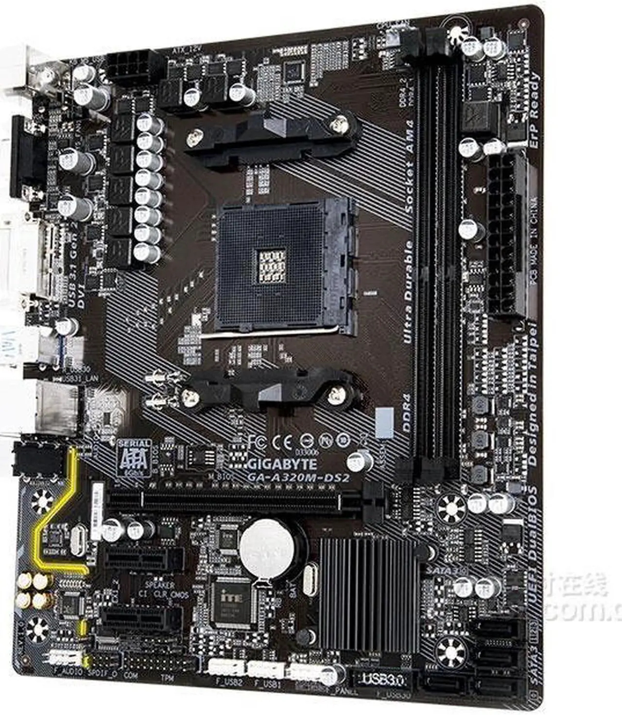 Alt view image 2 of 3 - GIGABYTE A320M-DS2 Socket AM4 AMD A320 DDR4 32GB Micro ATX