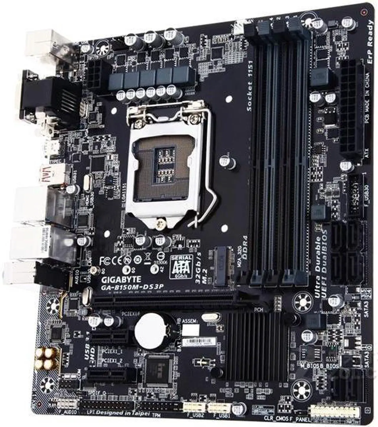 Alt view image 2 of 3 - GIGABYTE B150M-DS3P(rev.1.0) LGA 1151 Intel B150 DDR4 64GB Micro ATX