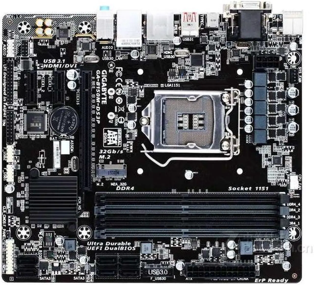 Main image of GIGABYTE B150M-DS3P(rev.1.0) LGA 1151 Intel B150 DDR4 64GB Micro ATX