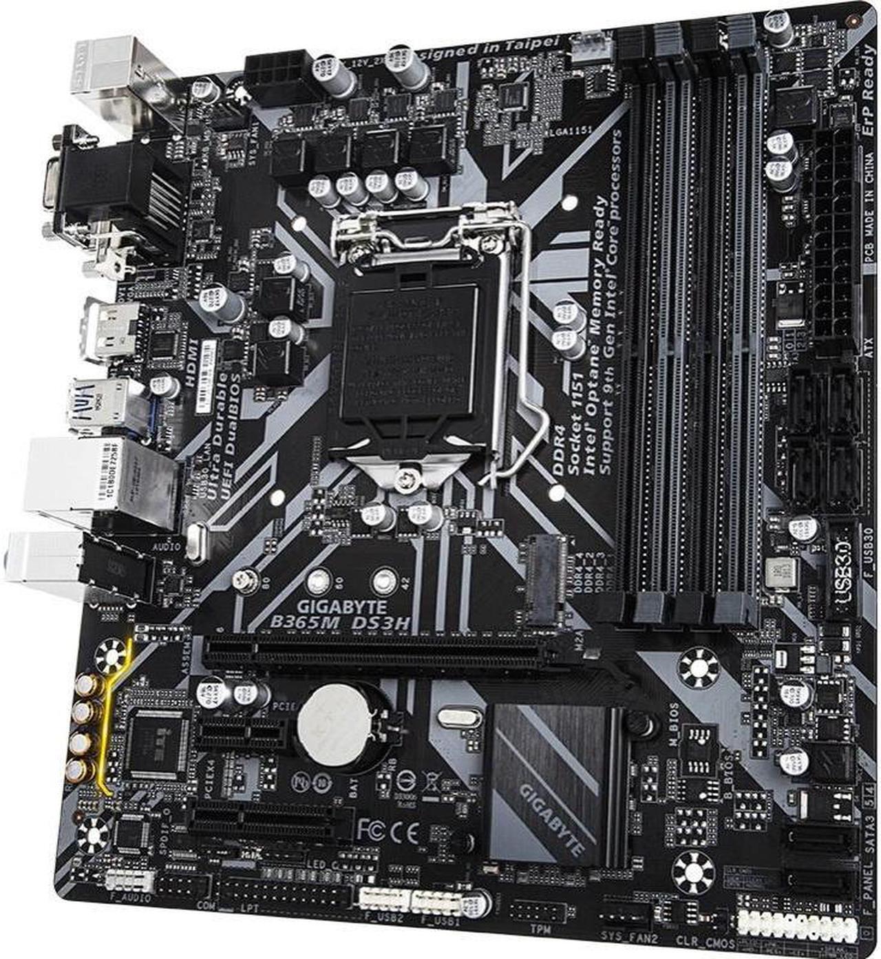 Alt view image 3 of 3 - GIGABYTE B365M DS3H LGA 1151 Intel B365 DDR4 64GB Micro ATX