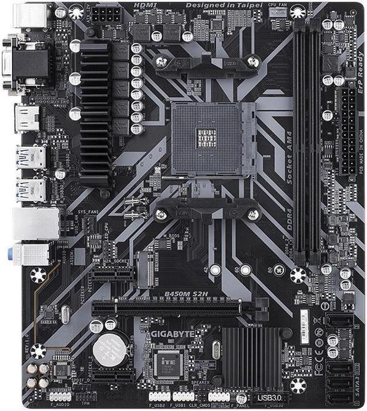 Main image of GIGABYTE B450M S2H Socket AM4 AMD B450 DDR4 32GB Micro ATX