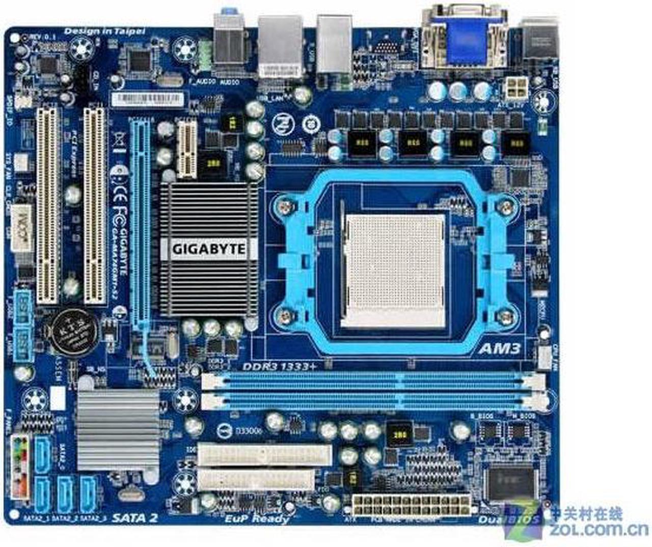 Main image of GIGABYTE GA-MA74GMT-S2 Socket AM3 AMD 740G DDR3 8GB Micro ATX
