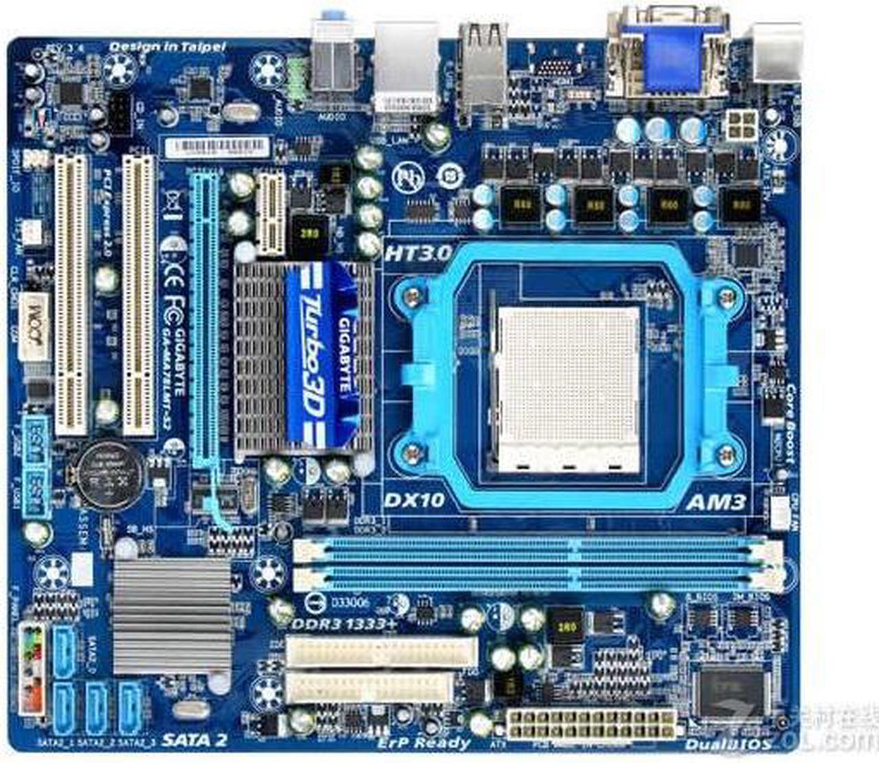 Main image of GIGABYTE GA-MA78LMT-S2 AM3 AMD 760G DDR3 8GB Micro ATX