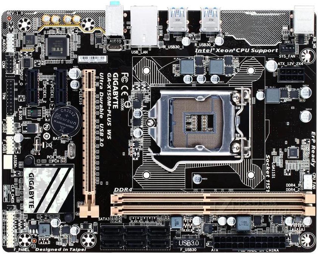 Main image of GIGABYTE X150M-PLUS WS (rev.1.0) LGA 1151 Intel C232 DDR4 32GB Micro ATX