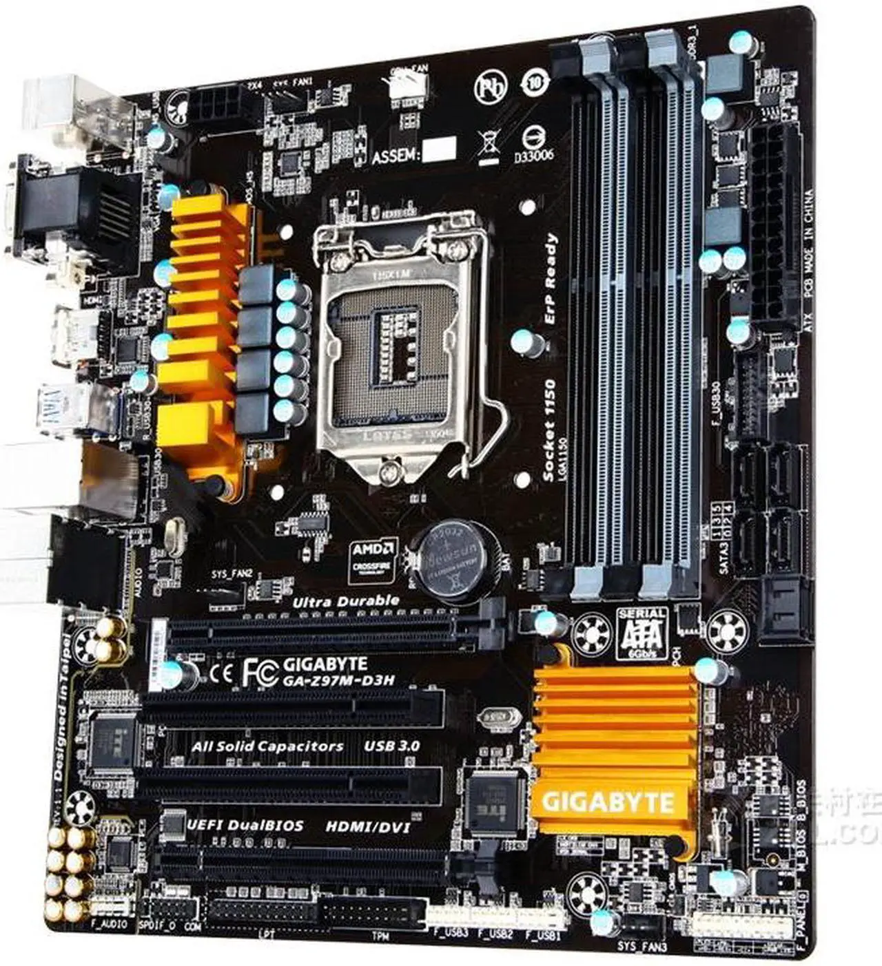 Alt view image 2 of 4 - GIGABYTE Z97M-D3H(rev.1.1) LGA 1150 Intel Z97 DDR3 32GB Micro ATX