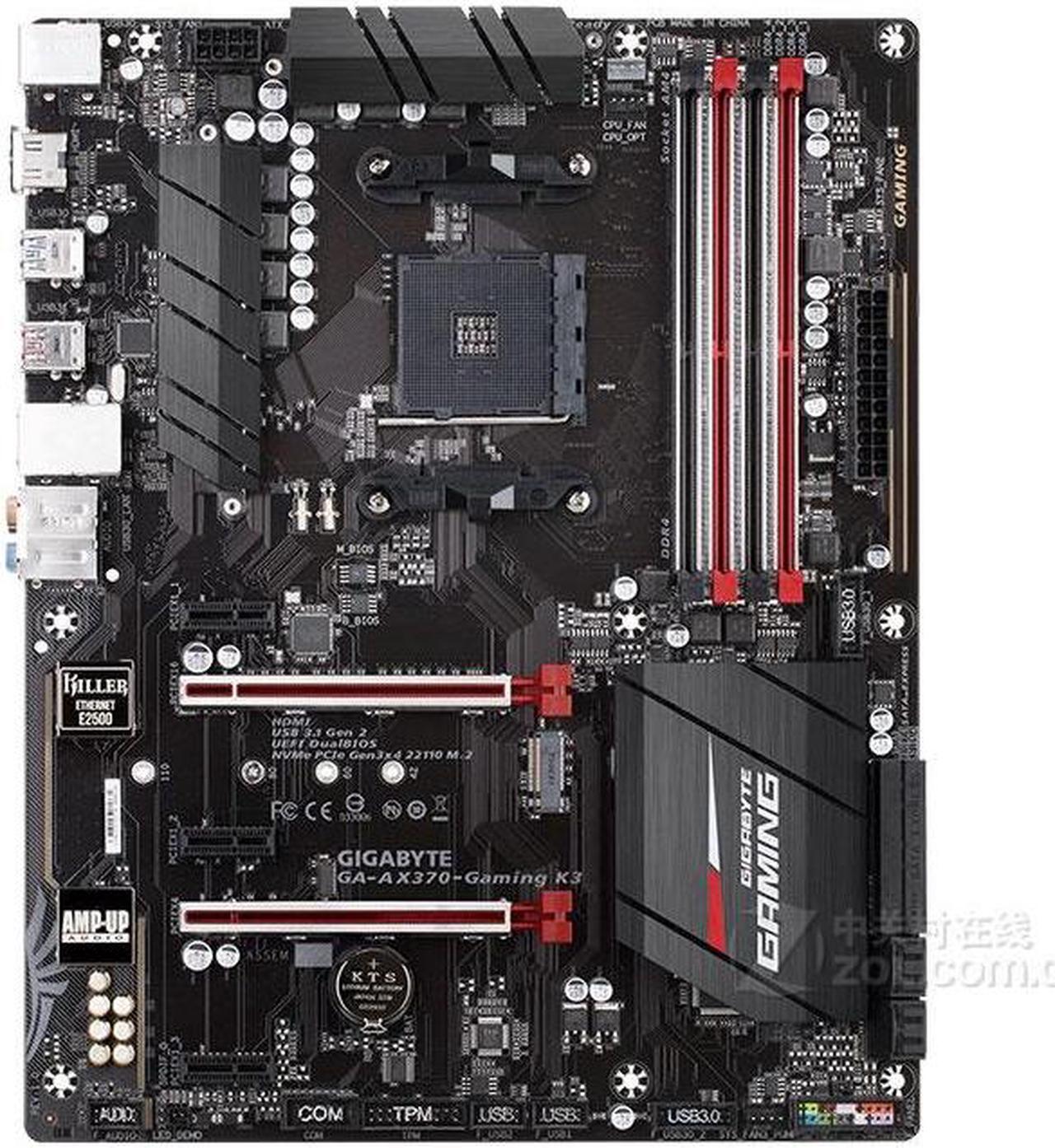 Alt view image 3 of 4 - GIGABYTE AX370-Gaming K3 Socket AM4 AMD X370 DDR4 64GB ATX