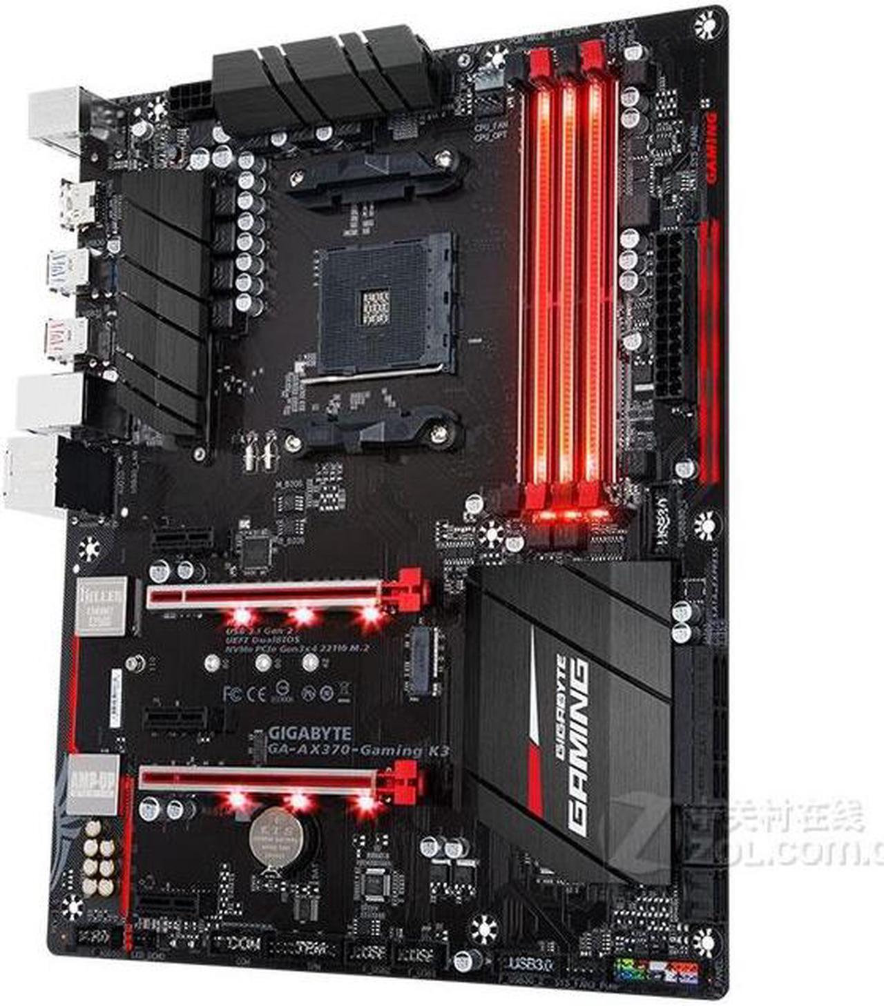 Alt view image 2 of 4 - GIGABYTE AX370-Gaming K3 Socket AM4 AMD X370 DDR4 64GB ATX