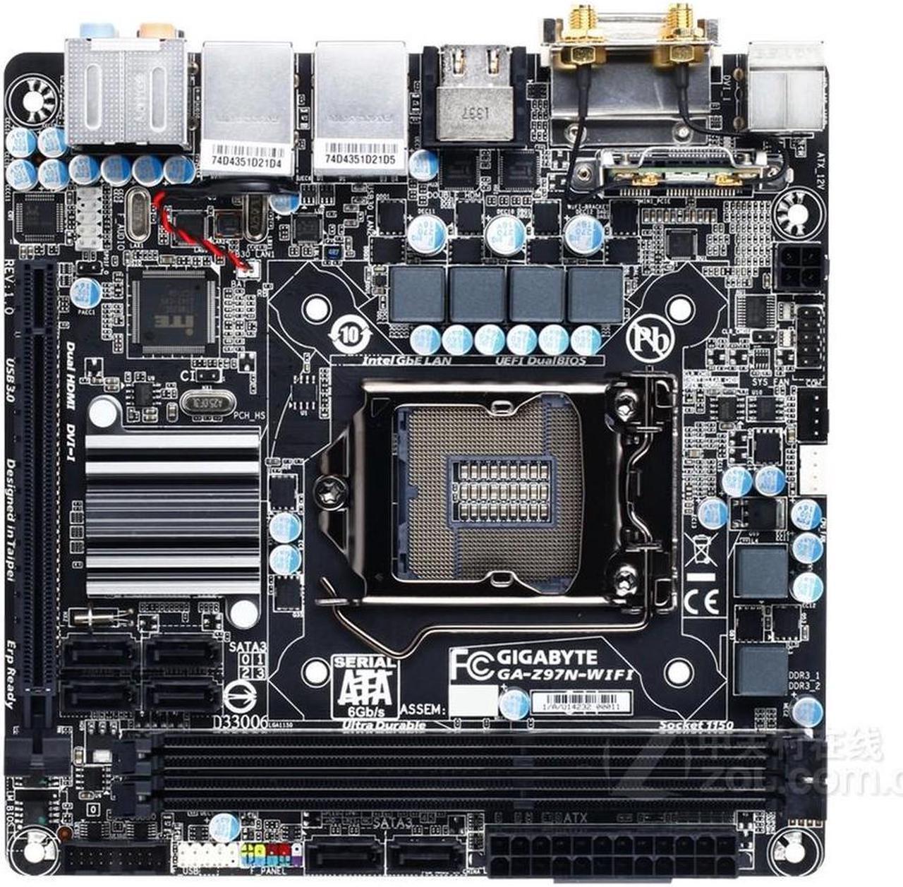 Main image of GIGABYTE Z97N-WIFI(rev.1.0) LGA 1150 Intel Z97 DDR3 16GB Mini-ITX