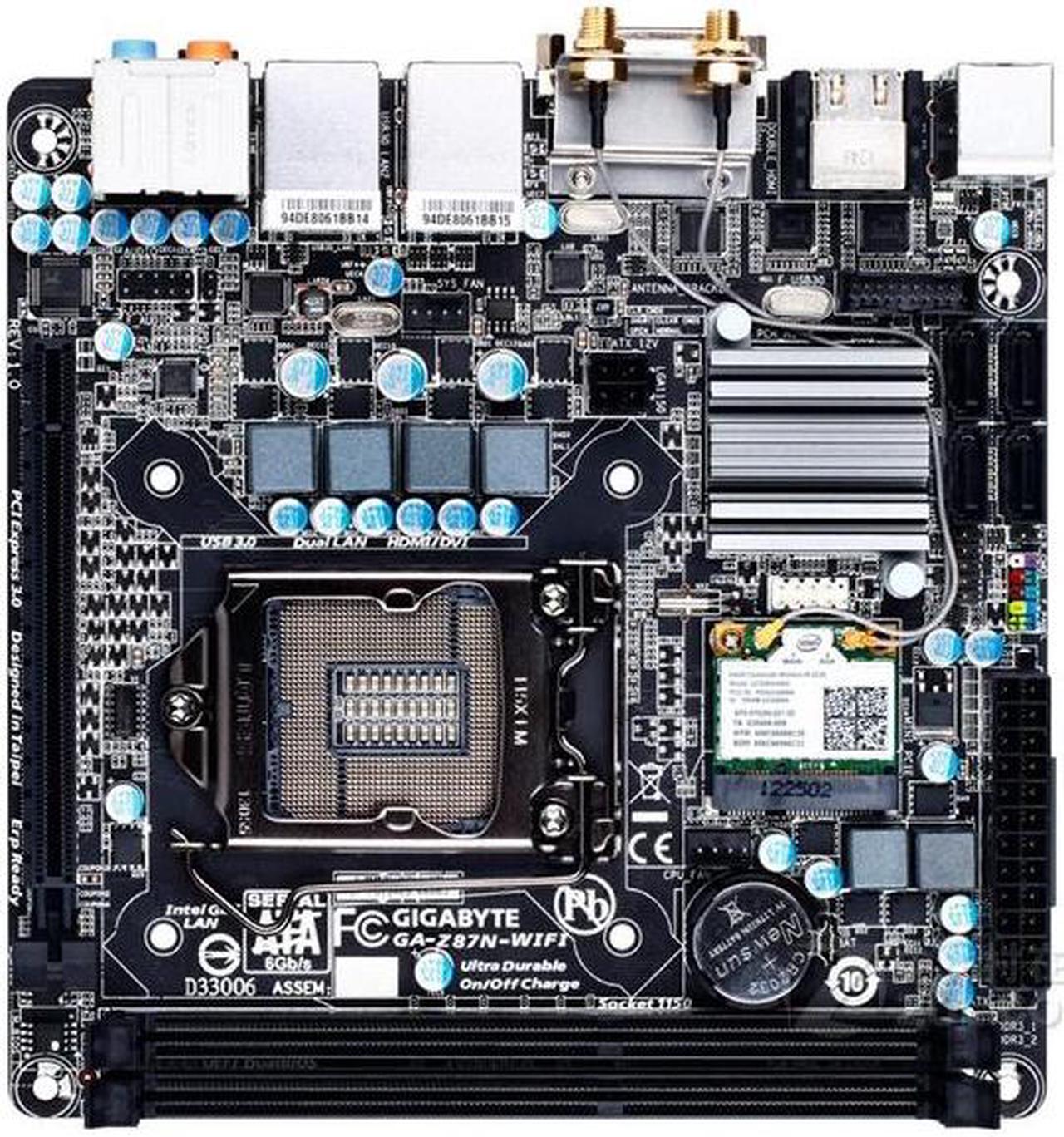 Main image of GIGABYTE GA-Z87N-WIFIrev.1.x LGA 1150 Intel Z87 DDR3 16GB Mini-ITX