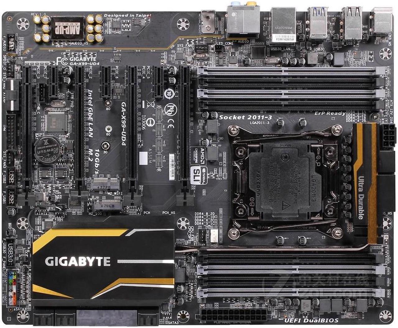Main image of GIGABYTE X99-UD4(rev.1.1) LGA 2011-V3 Intel X99 DDR4 128GB ATX