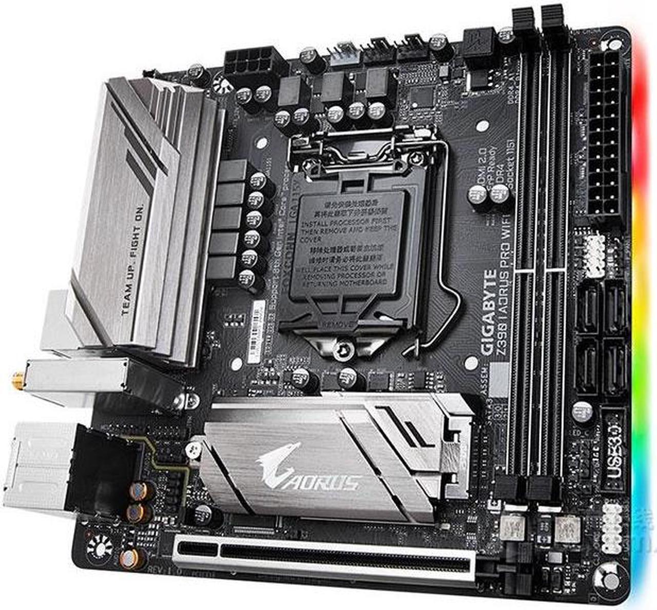 Alt view image 4 of 4 - GIGABYTE Z390 I AORUS PRO WIFI LGA 1151 Intel Z390 DDR4 64GB Mini-ITX