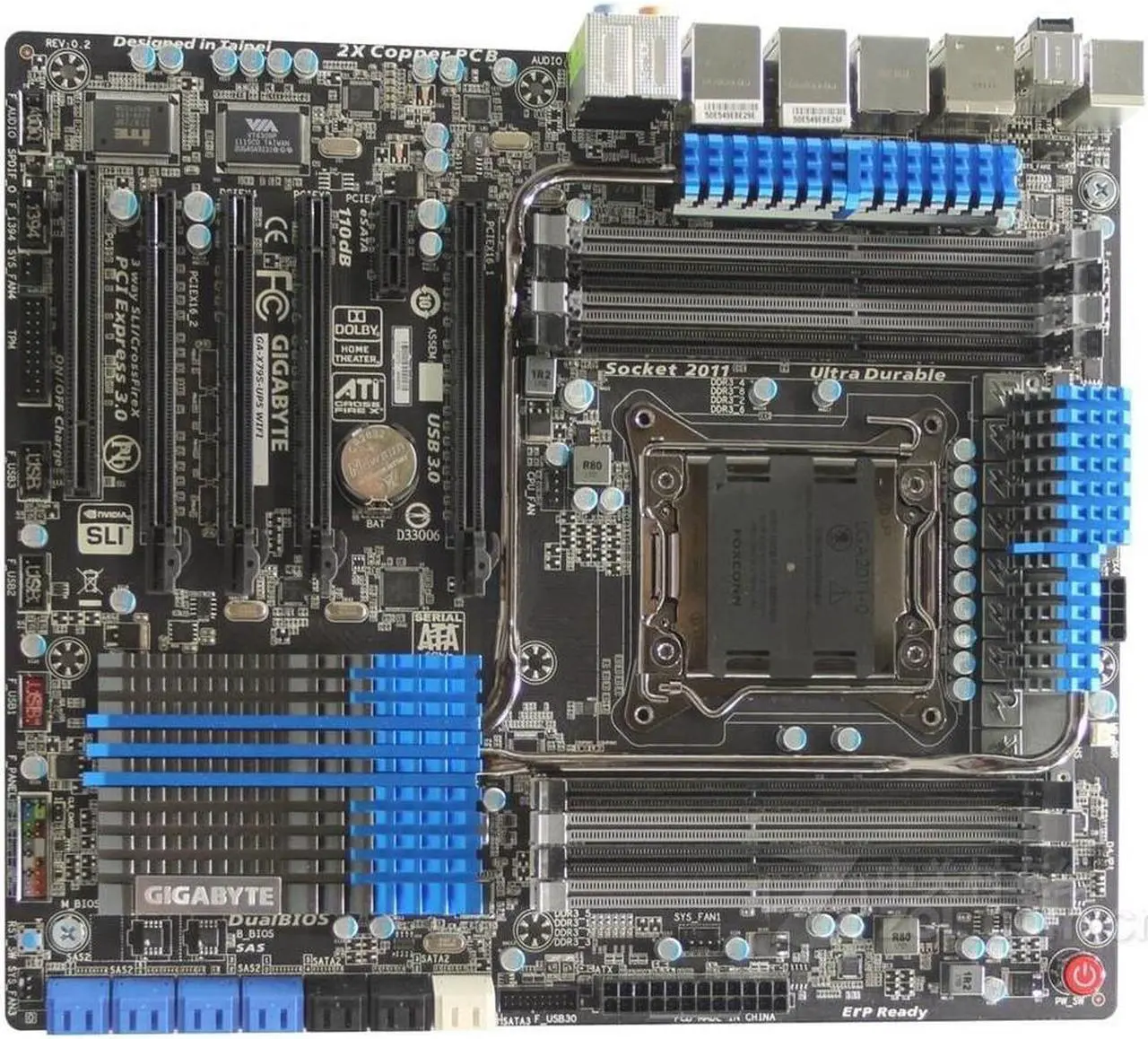 Main image of GIGABYTE GA-X79S-UP5 WIFI LGA 2011 Intel C606 DDR3 64GB E-ATX