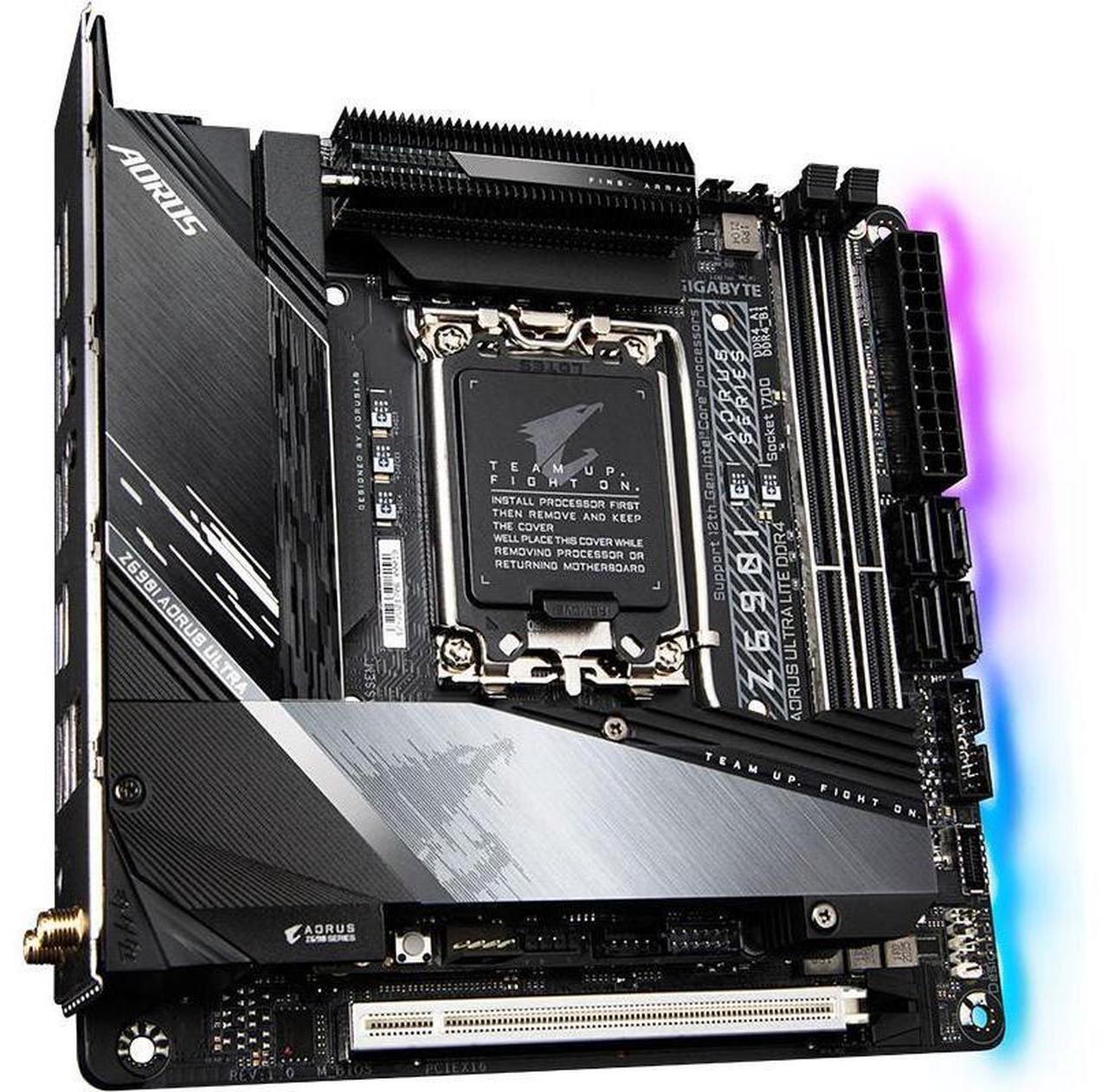 Alt view image 2 of 4 - GIGABYTE Z690I ULTRA LITE LGA 1700 Intel Z690 DDR5 96GB Mini-ITX