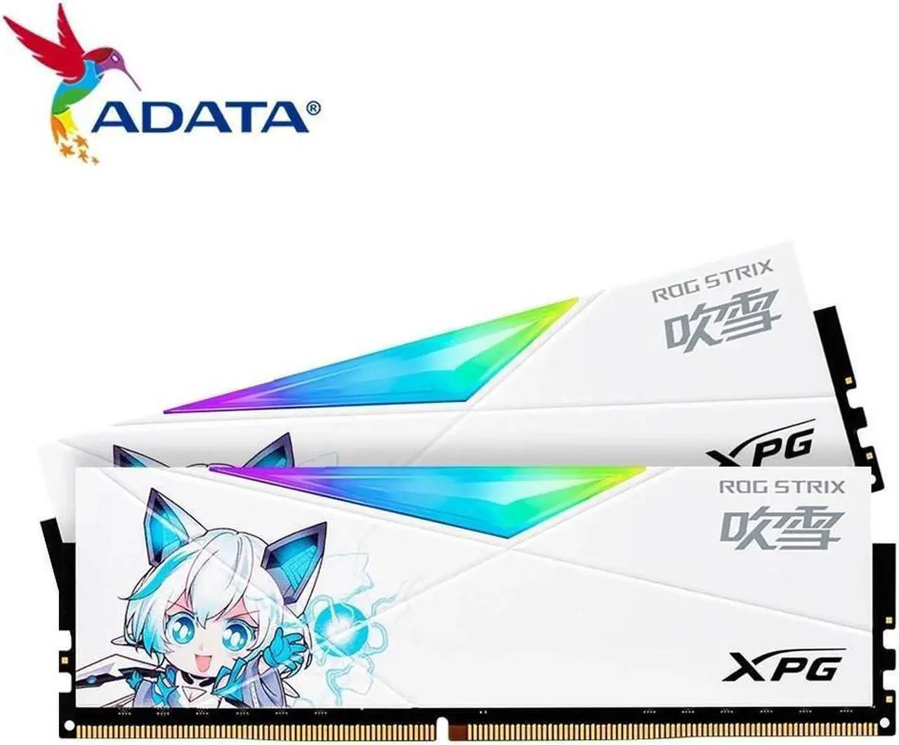 Alt view image 3 of 3 - Intemational Version XPG D50 ROG STRIX RGB 16GB (2×8GB) DDR4 3600MHz Desktop Memory Stick Kits (White)