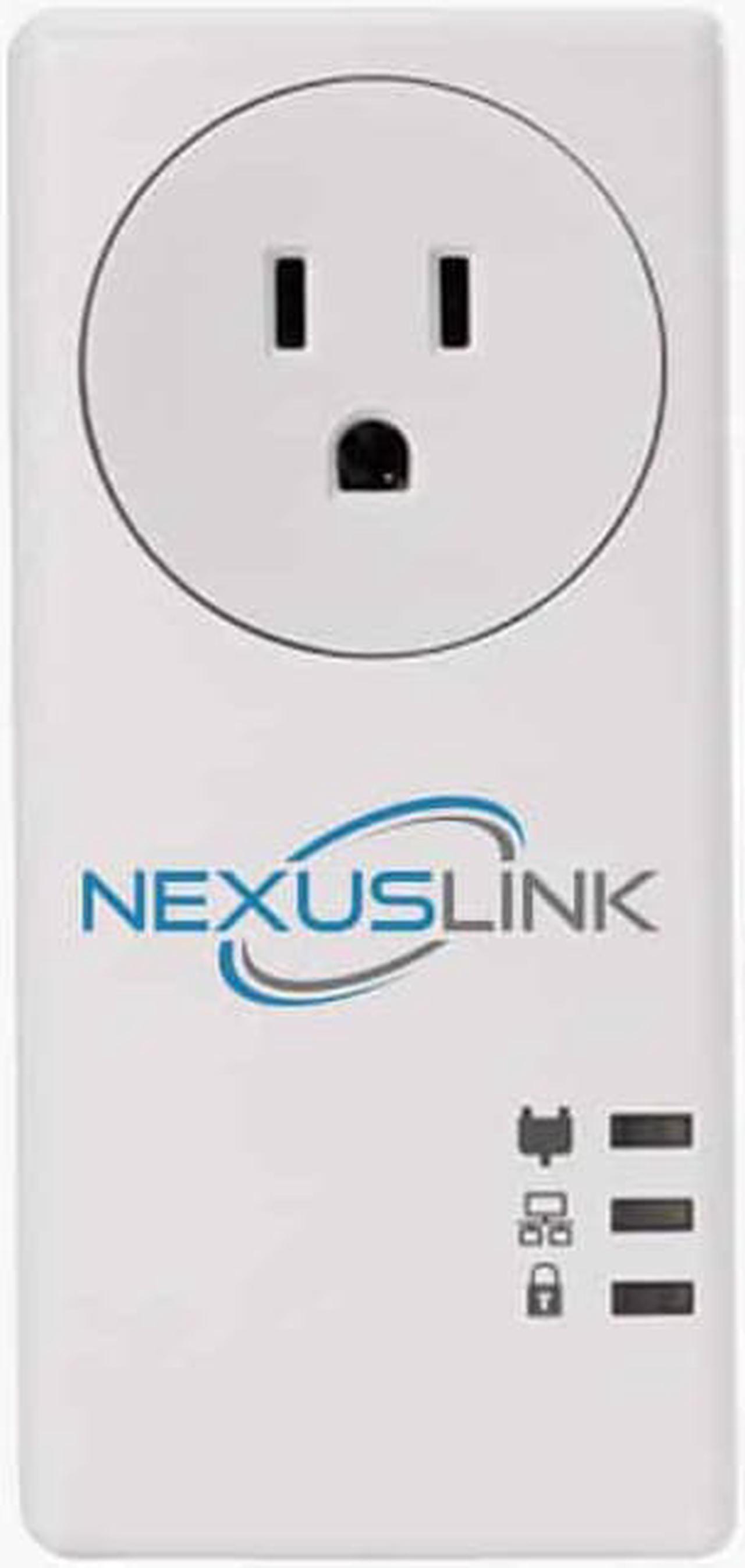 Alt view image 5 of 5 - NexusLink Powerline G.hn Powerline Adapter | Pass-Through Outlet | 1.2 Gbps | Single Device | (GPL-1200PT)