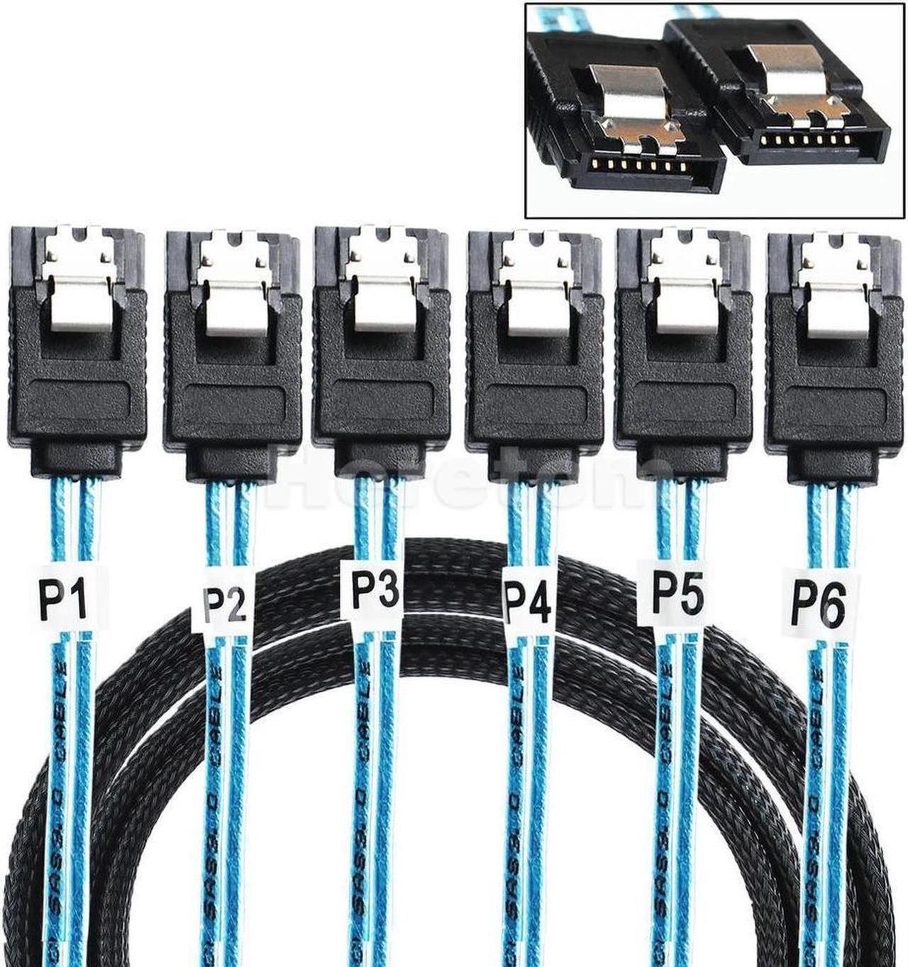 Main image of FOR SATA 3.0 III 6Gbps SAS Cable for Server SATA 7 Pin to SATA 7 Pin Data Cable Breakout Cable Hard Drive Splitter Cable