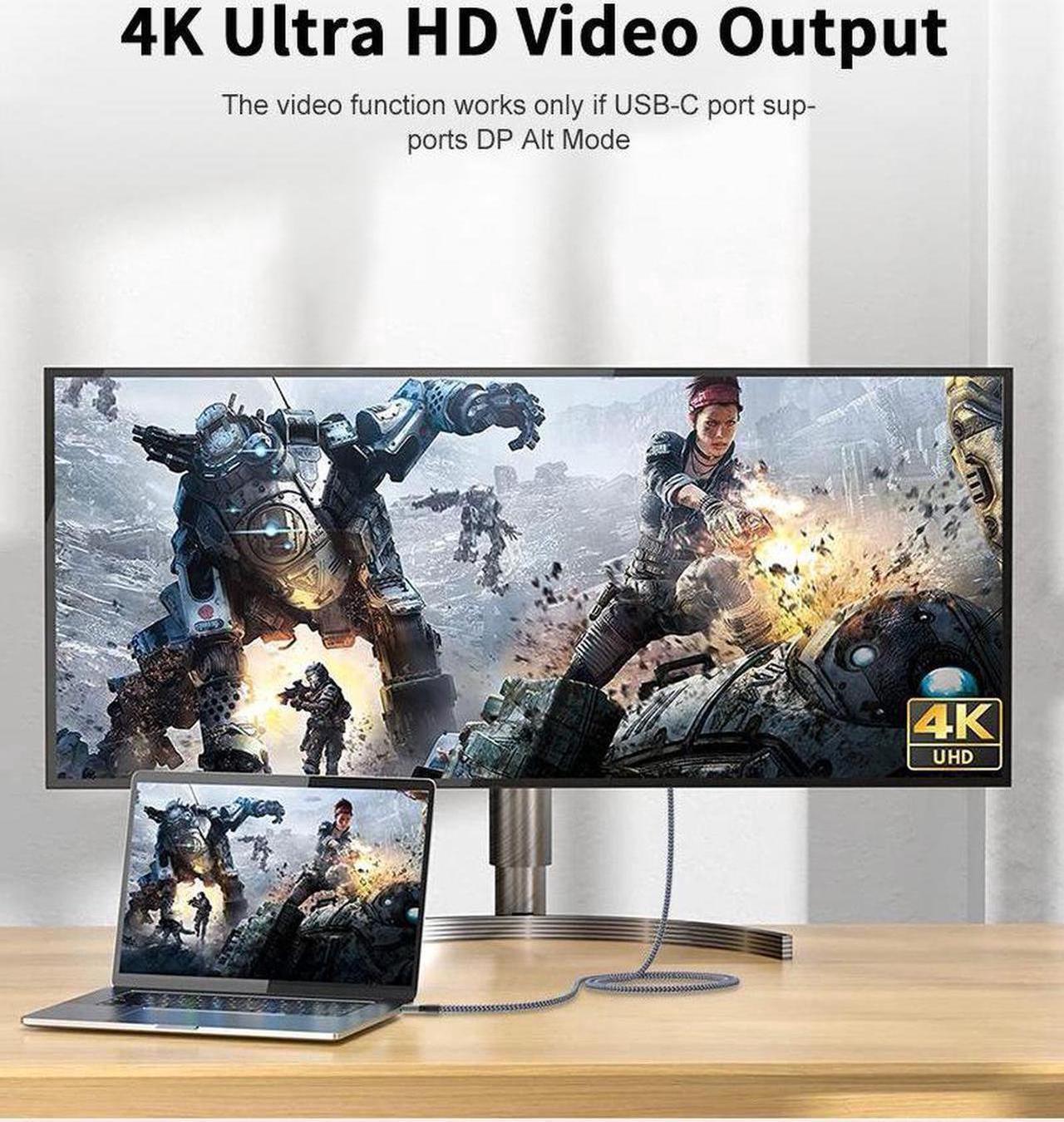 Alt view image 6 of 7 - 240W USB C to USB C Cable 10ft, USB C 3.2 Gen 2 Cable 20Gbps Data, 90 Degree Right Angle Thunderbolt 3 USB C to C Cable, 4K@60Hz Video Cord to Compatible with USB-C MacBook, i-Pad Pro, Monitor etc.