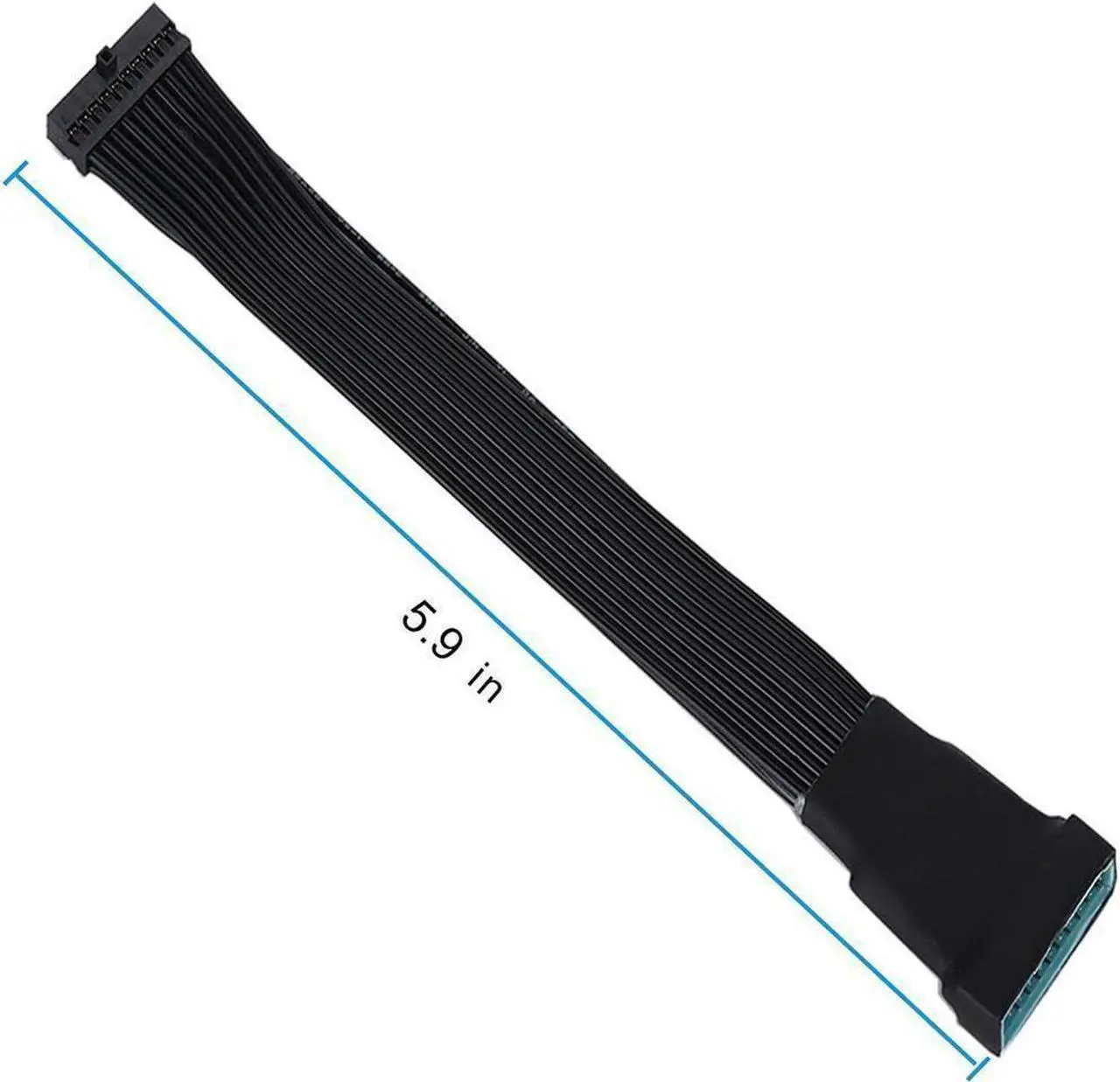 Alt view image 2 of 5 - USB 3.0 Header Extension Cable, Low Profile USB 3.0 Internal 19/20 Pin Header Extender | USB 3 Motherboard Adapter | 5.9 inch