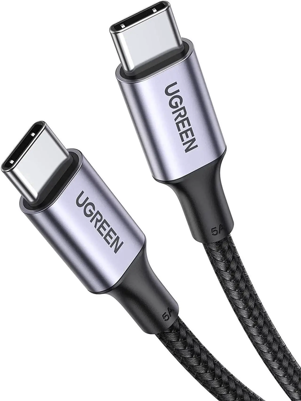 Main image of UGREEN 100W USB C to USB C Cable 6ft, Type C Charger 5A Fast Charging Cable, USBC to USBC Cord Compatible with MacBook Pro 2021, iPad Pro 2021, iPad Air 5, Samsung Galaxy S21, Pixel, Switch, and More