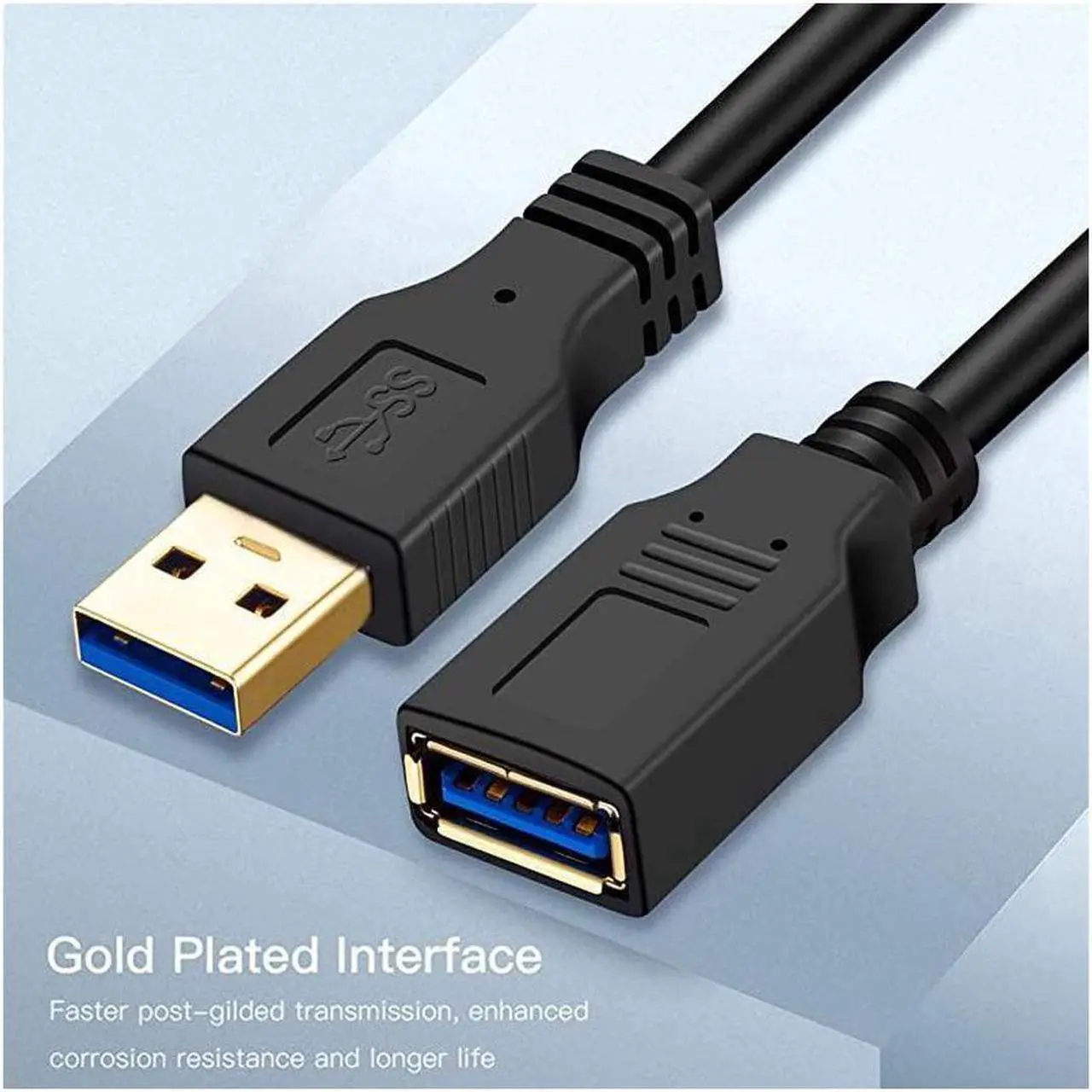 Alt view image 3 of 6 - USB 30 Extension Cable 10ft USB Extension Cable USB 30 Extender Cord Type A Male to Female Data Transfer Lead for Hard DrivePrinterKeyboardCameraUSB Flash DriveCard Reader