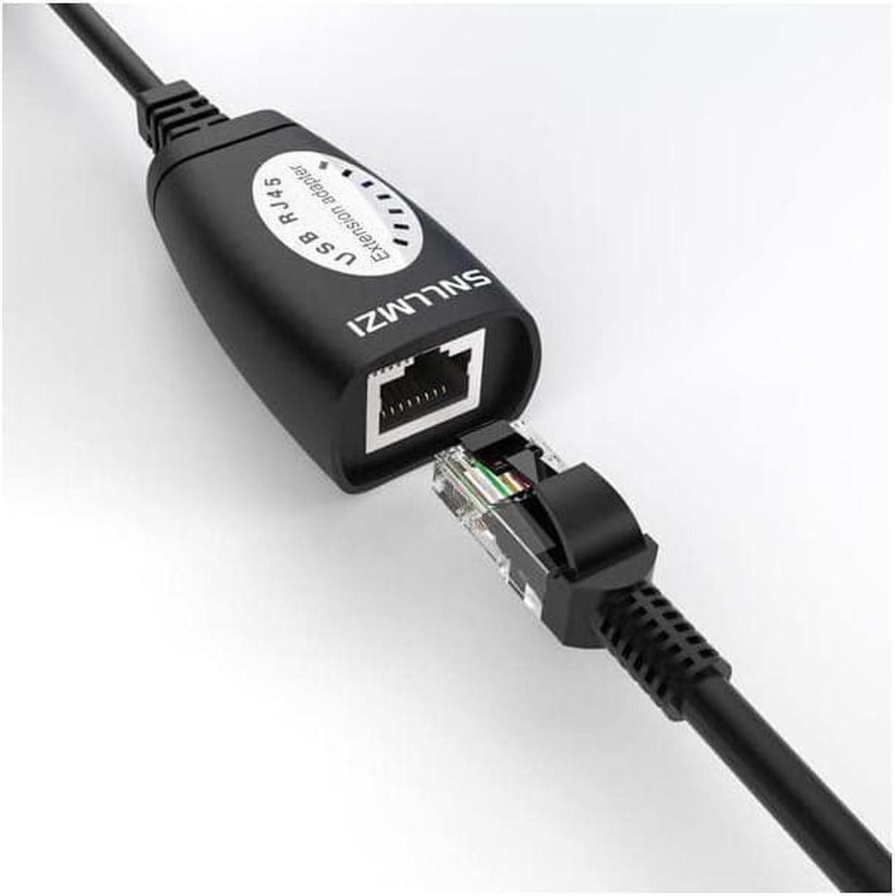 Alt view image 3 of 7 - USB to cat5 Adapter USB Over RJ45 Ethernet for Cat6/5/5e Extension Cable Adapter USB 2.0 Extender Over Cat Extender Cable Adapter