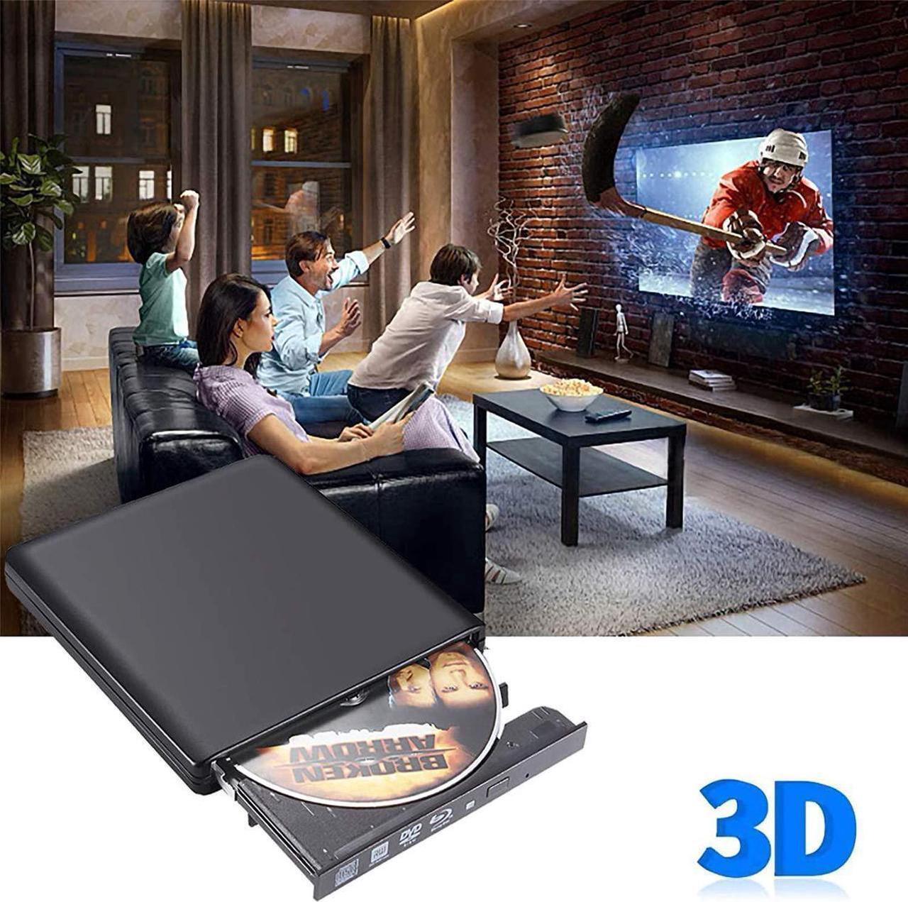 Alt view image 5 of 7 - External CD/DVD Drive, USB 2.0 Slim Protable External CD-RW Drive CD Burner DVD-R Reader Player for Laptop Notebook PC Desktop Computer, Black