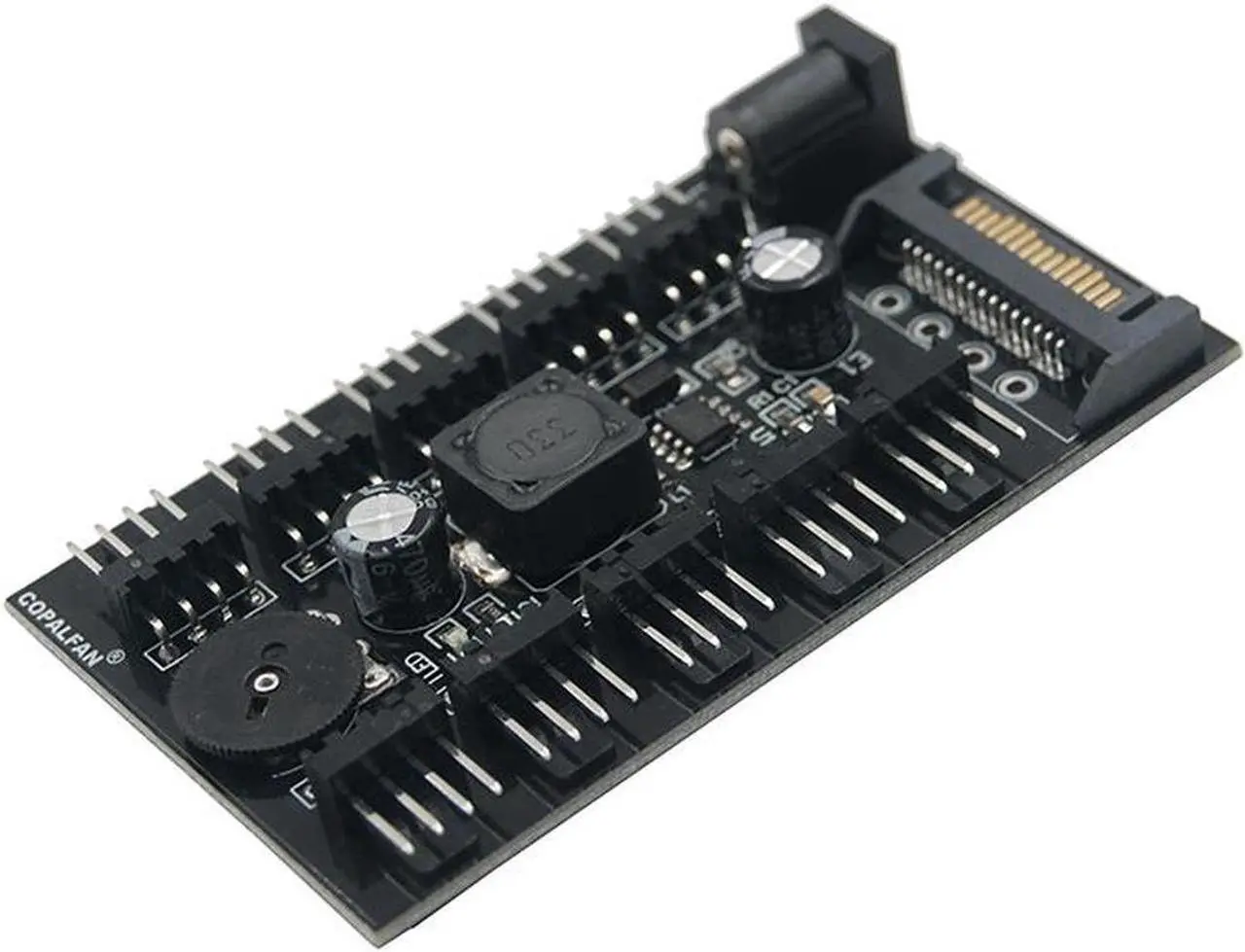 Main image of 3Pin & 4Pin PWM Fan Speed Controller,SATA to 10 Way 4-pin Fan Hub Splitter Adapter for Cooling Radiator