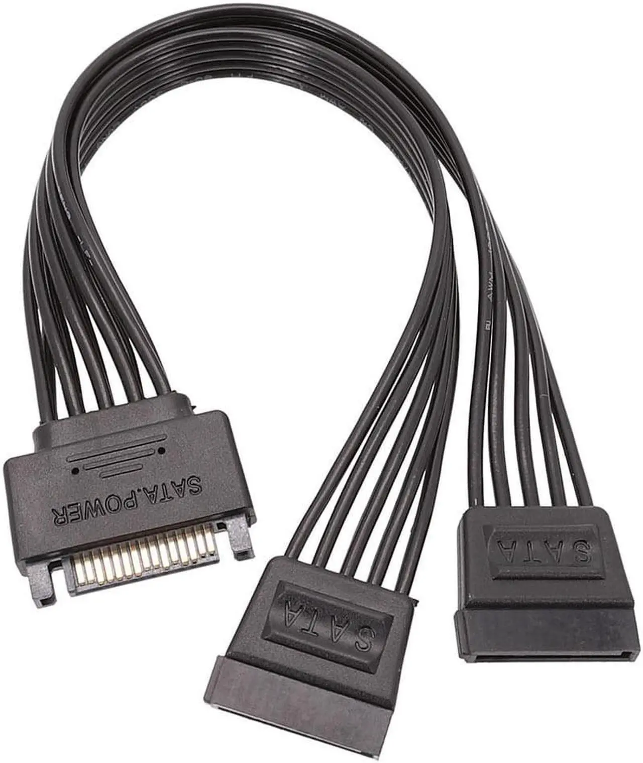 Main image of SATA 15Pin Male to Female Power Extension Cable HDD SSD Power Supply Cable SATA Power Cable for PC 20CM 5Wires 1 to 2