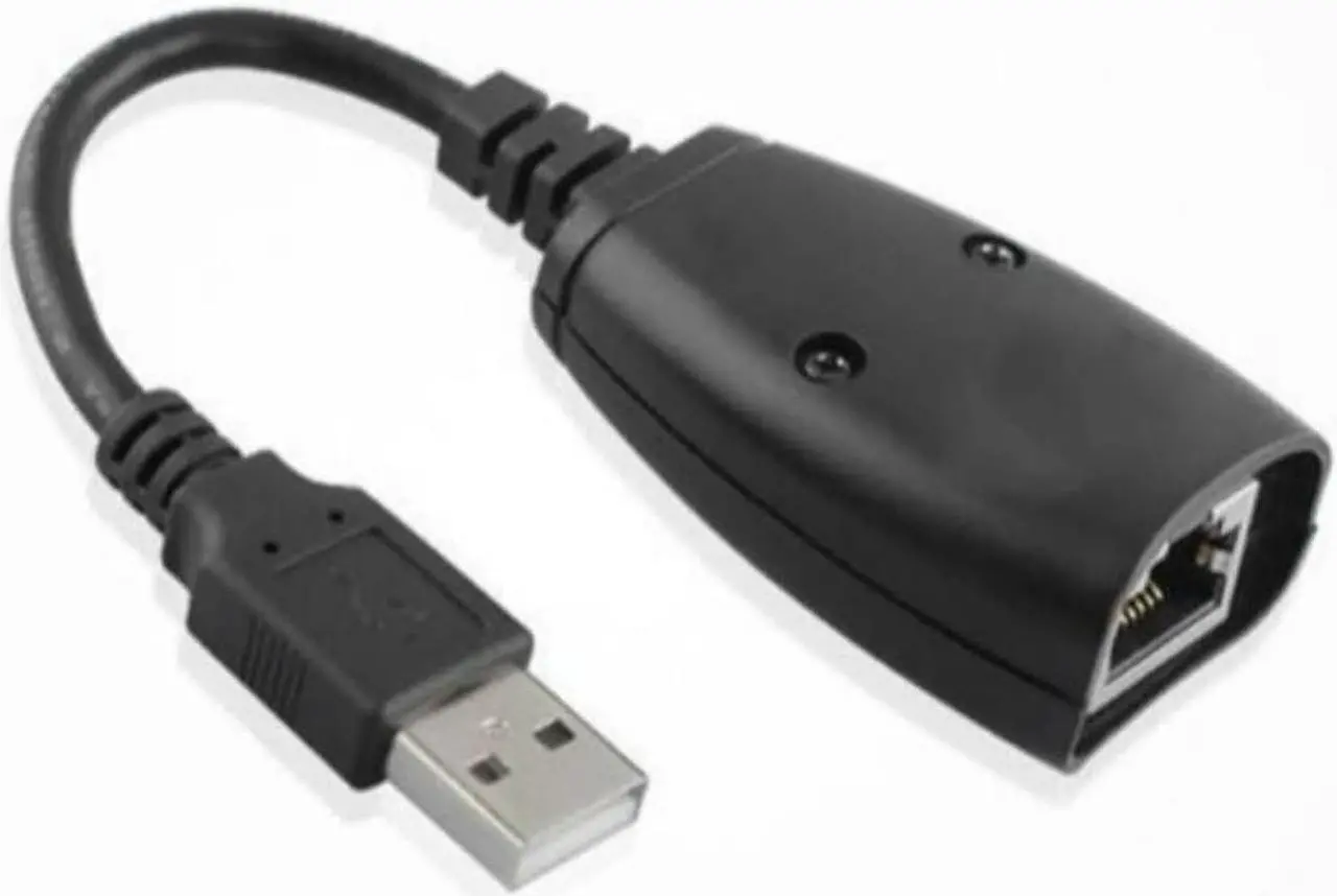 Alt view image 2 of 3 - Cable Computer RJ45 Cable USB Extension Extender Adapter Up To 150ft Using CAT5 RJ45 LAN Cable