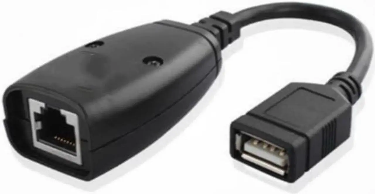 Alt view image 3 of 3 - Cable Computer RJ45 Cable USB Extension Extender Adapter Up To 150ft Using CAT5 RJ45 LAN Cable
