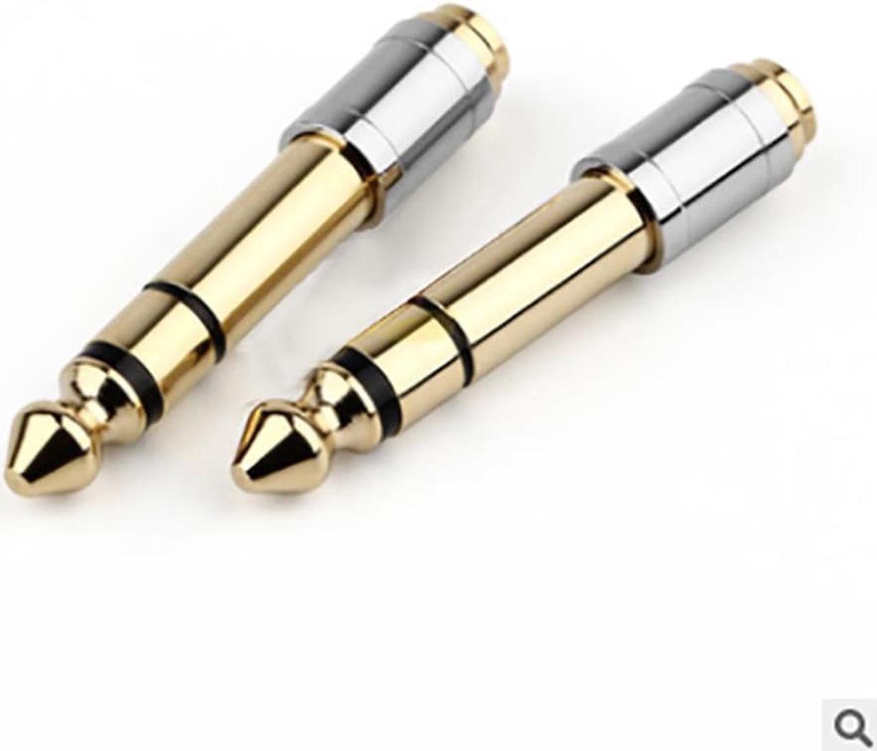 Alt view image 3 of 3 - 6.35mm To 3.5mm Converters 1/4" Male 1/8" Female 6.35 to 3.5 Jack Headphone Audio Adapter Microphone Connector Stereo Plug