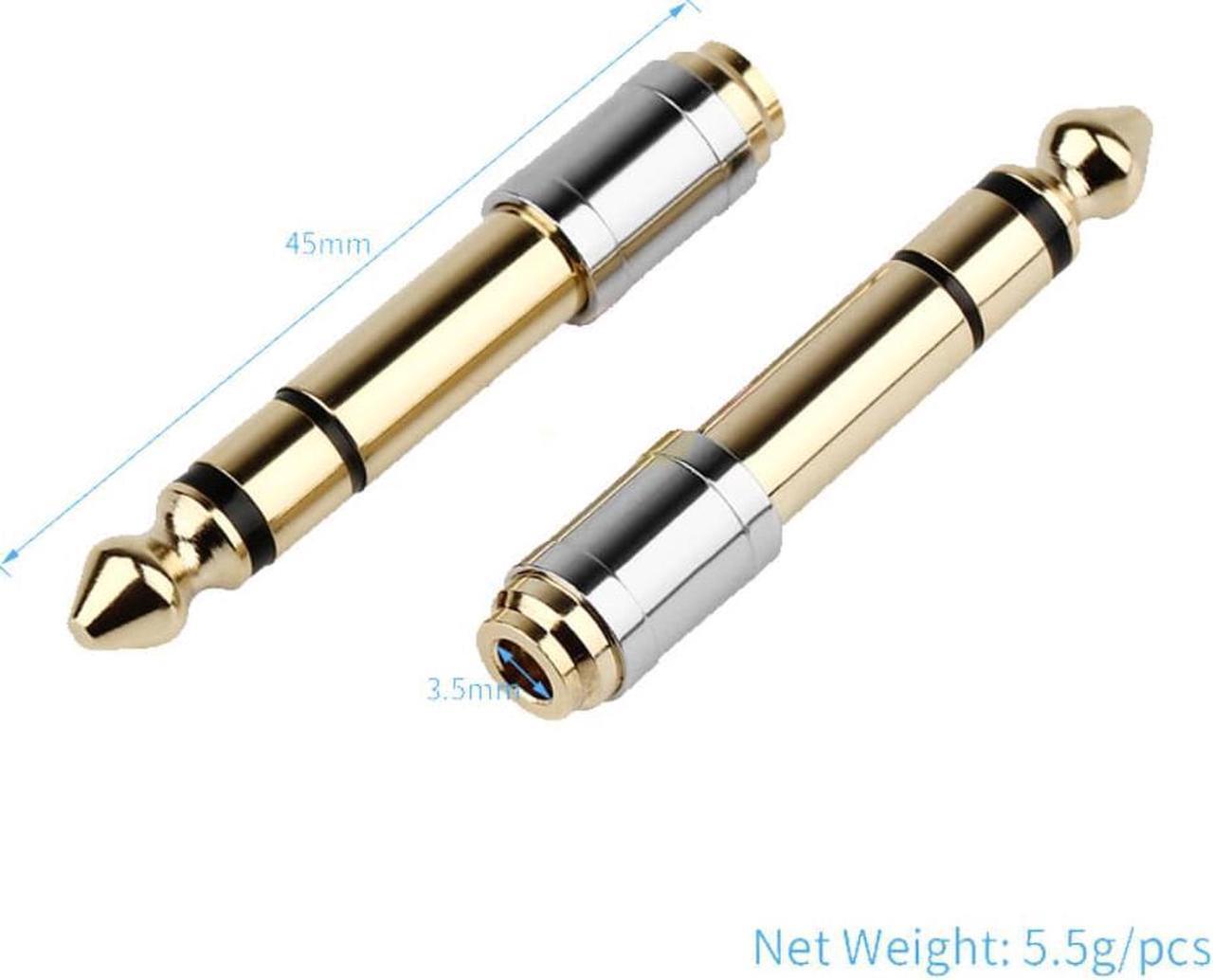 Alt view image 2 of 3 - 6.35mm To 3.5mm Converters 1/4" Male 1/8" Female 6.35 to 3.5 Jack Headphone Audio Adapter Microphone Connector Stereo Plug