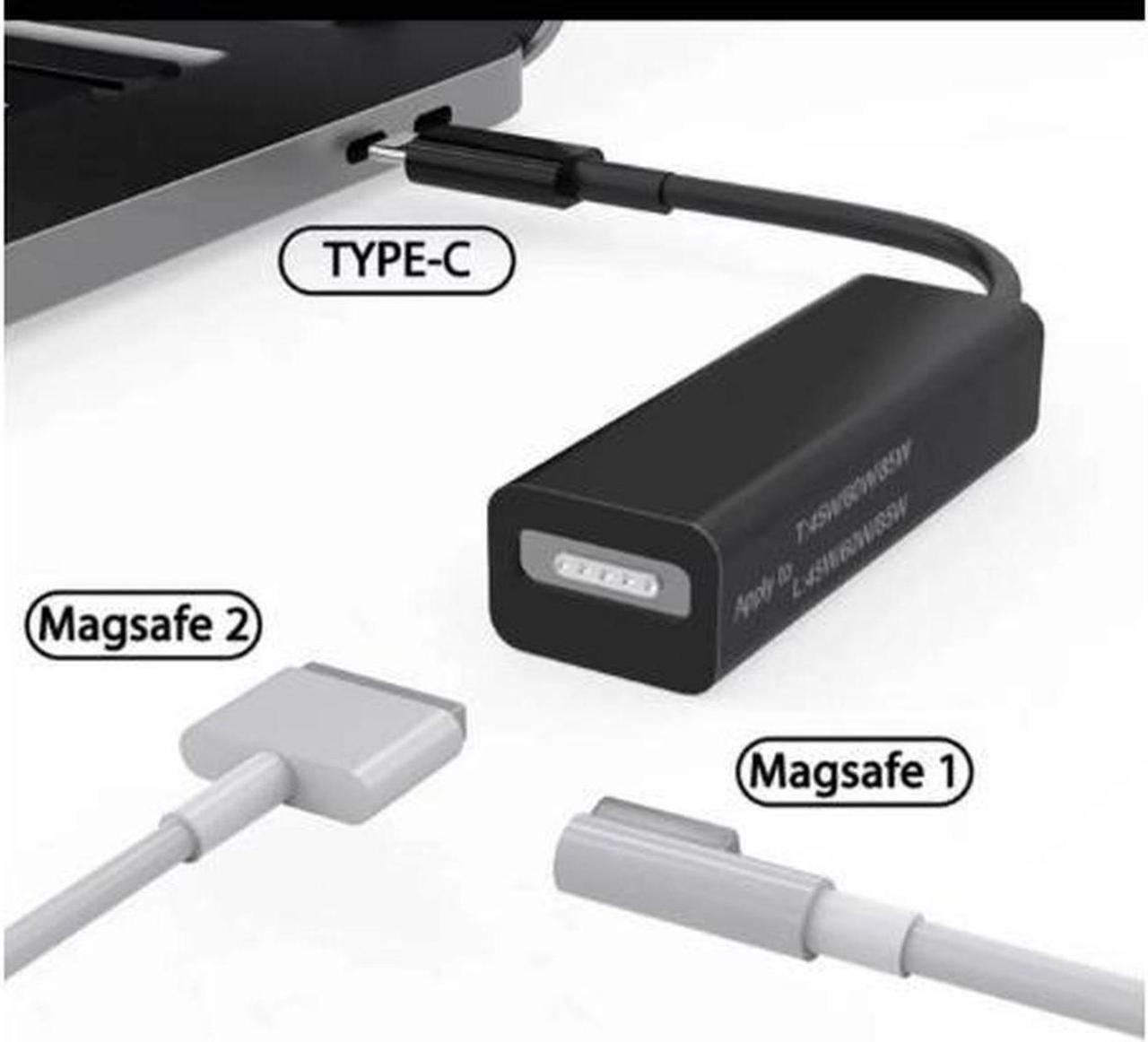 Alt view image 2 of 7 - USB C Magsafe Adapter, Type C to Magsafe 1&2 Converter Adapter Charge, Compatible with New MacBook Pro/Air and Any USB C Devices,USB 3.1 Type C Male to Magsafe 2 5Pin Female Cable Cord Converter Adapt