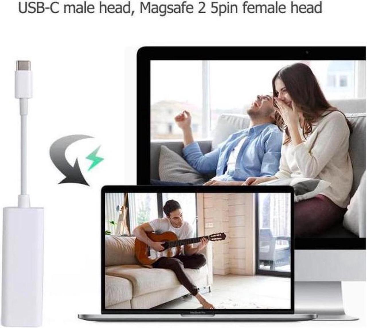 Alt view image 7 of 7 - USB C Magsafe Adapter, Type C to Magsafe 1&2 Converter Adapter Charge, Compatible with New MacBook Pro/Air and Any USB C Devices,USB 3.1 Type C Male to Magsafe 2 5Pin Female Cable Cord Converter Adapt