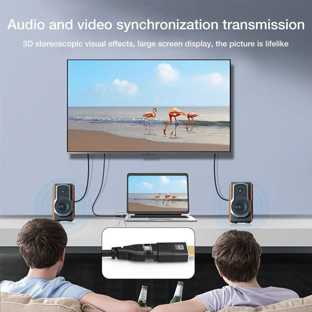 Alt view image 3 of 7 - 2-Pack HDMI Male to Female Adapter Coupler HDMI 2.1 Cable Extension Extender 8K@60Hz 4K@120Hz Black