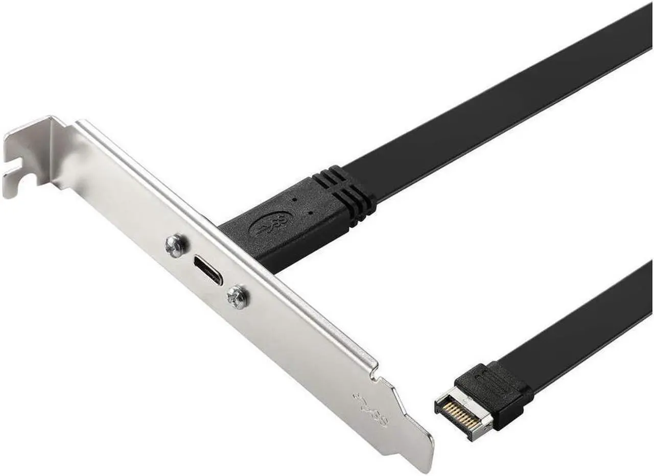 Main image of USB 3.1 Type C Front Panel Header Extension Cable cm, USB 3.1 Type E to USB 3.1 Type C Cable,Gen 2 10 Gbps Internal Adapter Cable,with Mount Screw (26cm)