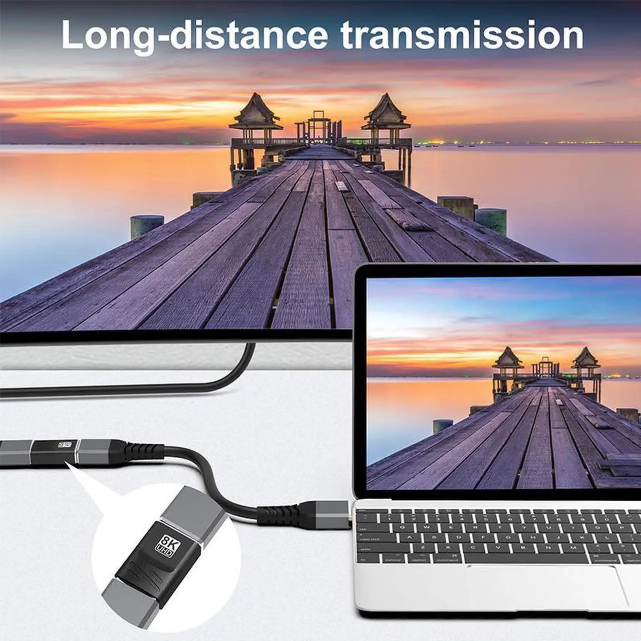 Alt view image 2 of 7 - 2-Pack HDMI Extender 8K HDMI 2.1 Female to Female Connector Cable Extension Adapter Coupler for PS4/3 TV Switch HDMI Extender